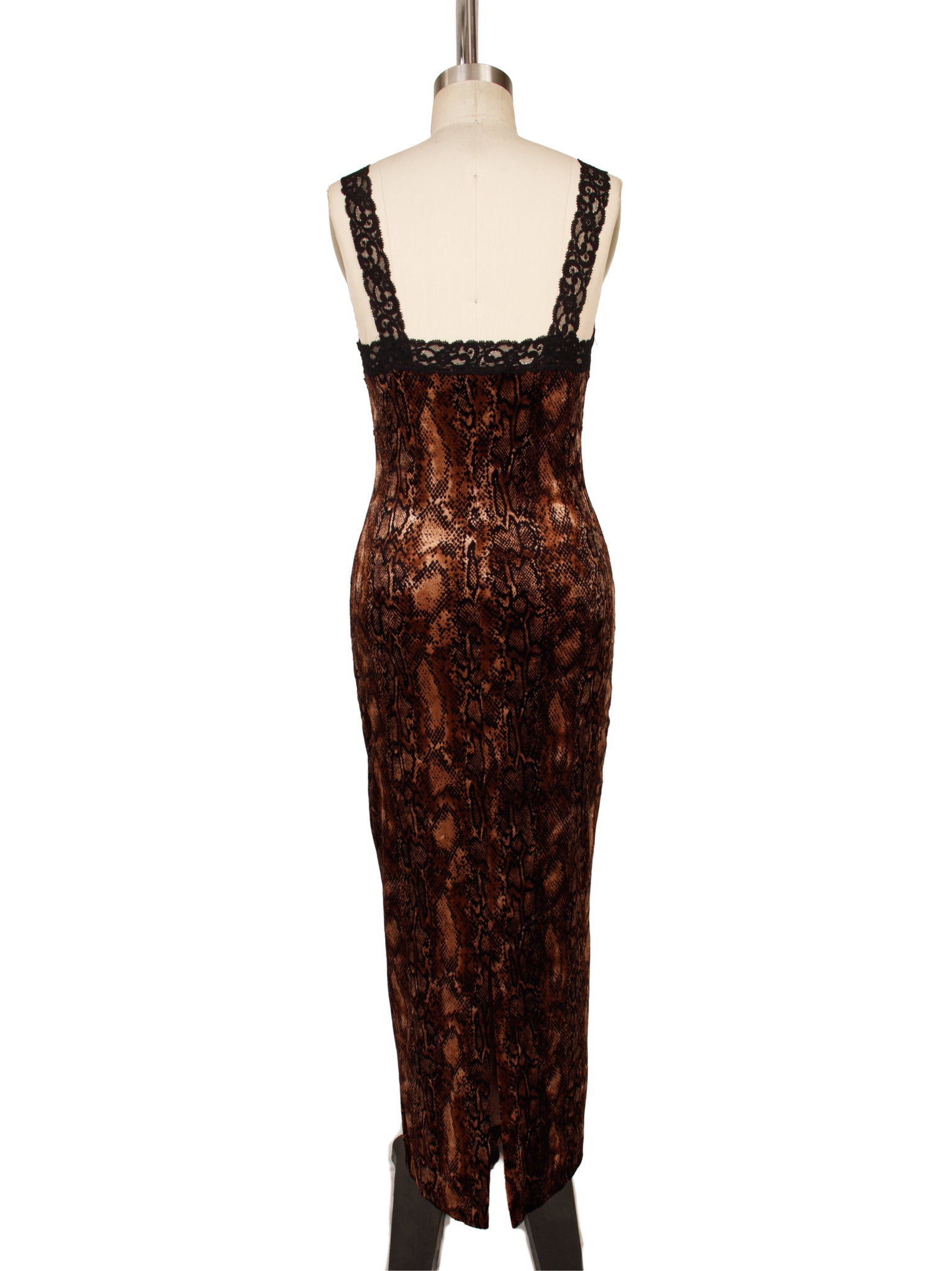 Betsey Johnson Velvet Snakeskin Print Dress