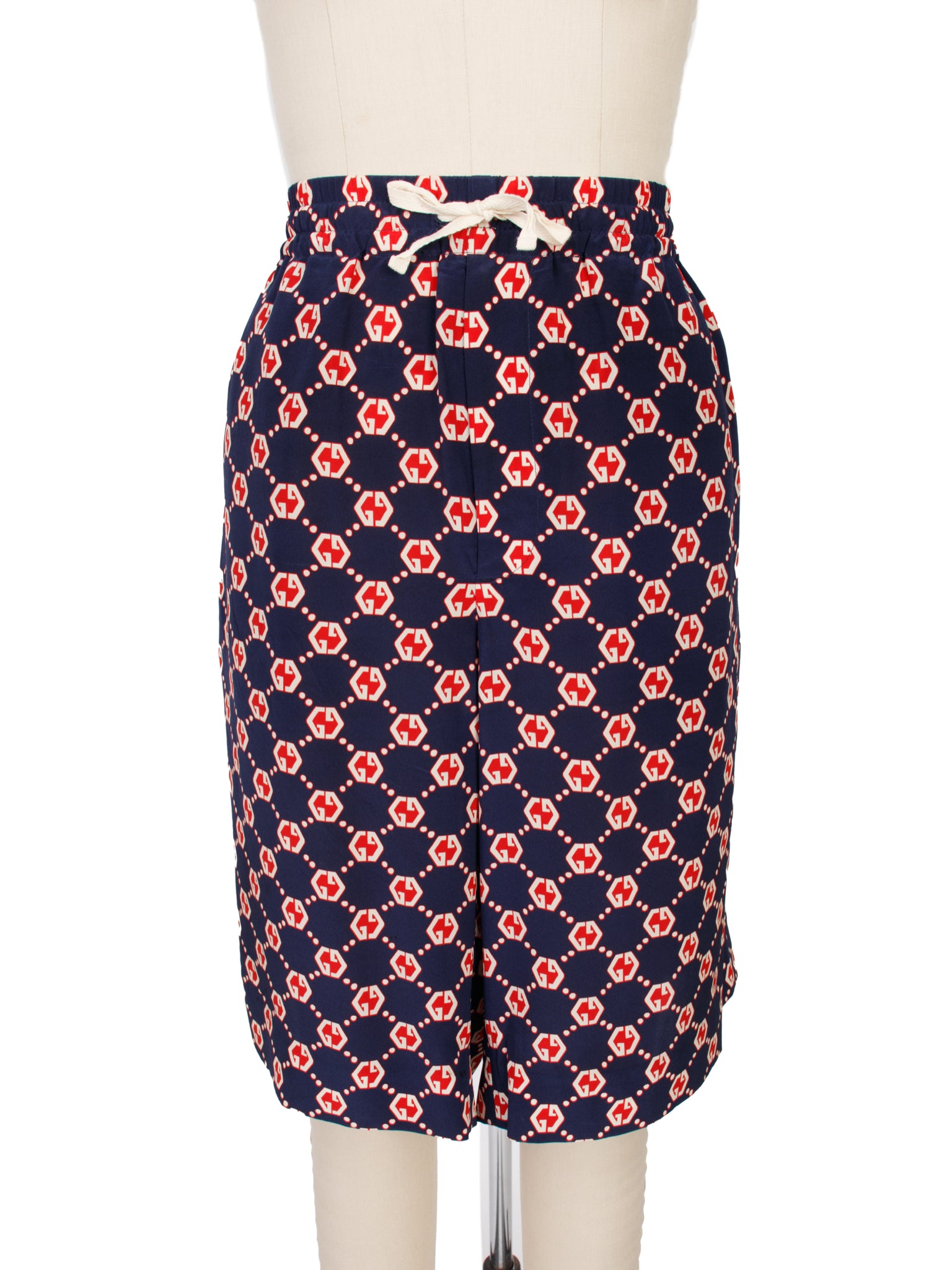 Gucci Silk GG Hexagon Print Shorts