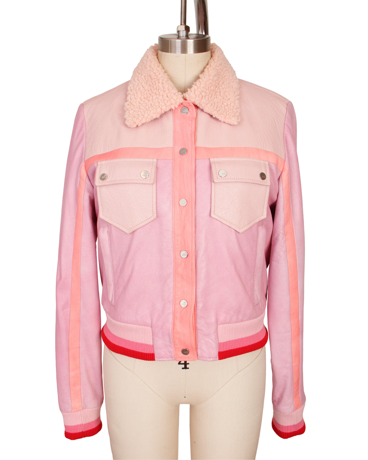 The Mighty Company Leather Colorblock Jacket