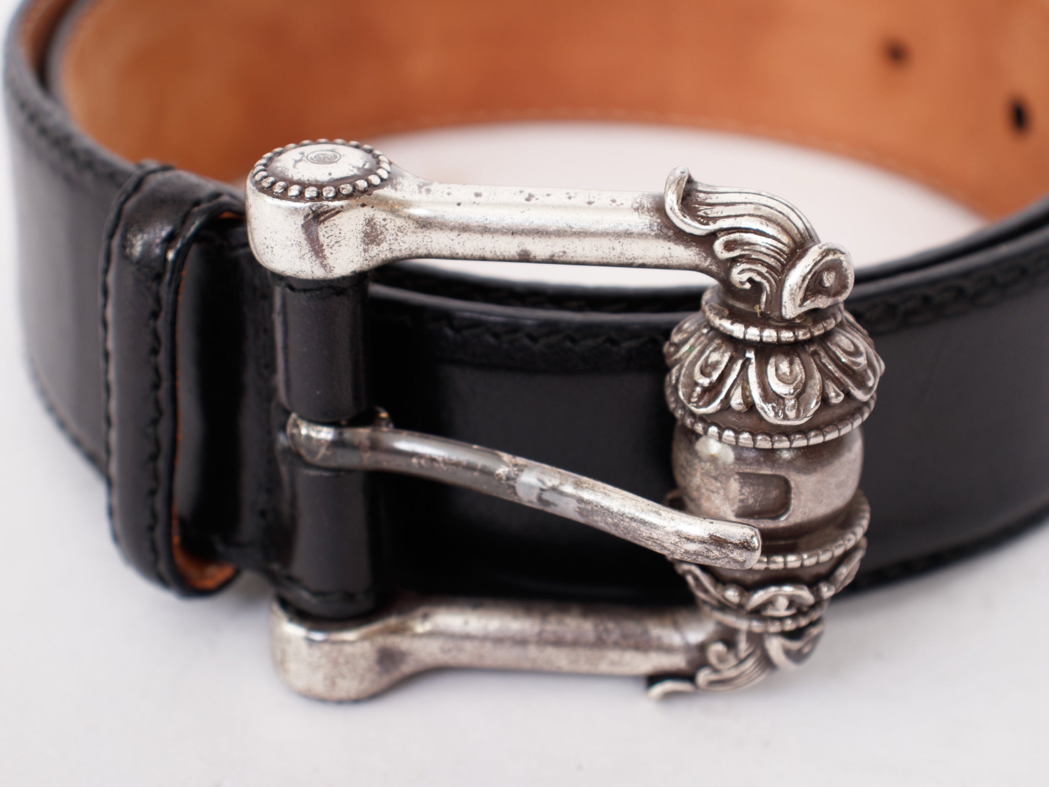 Alexander McQueen Leather Ornate Roller Belt