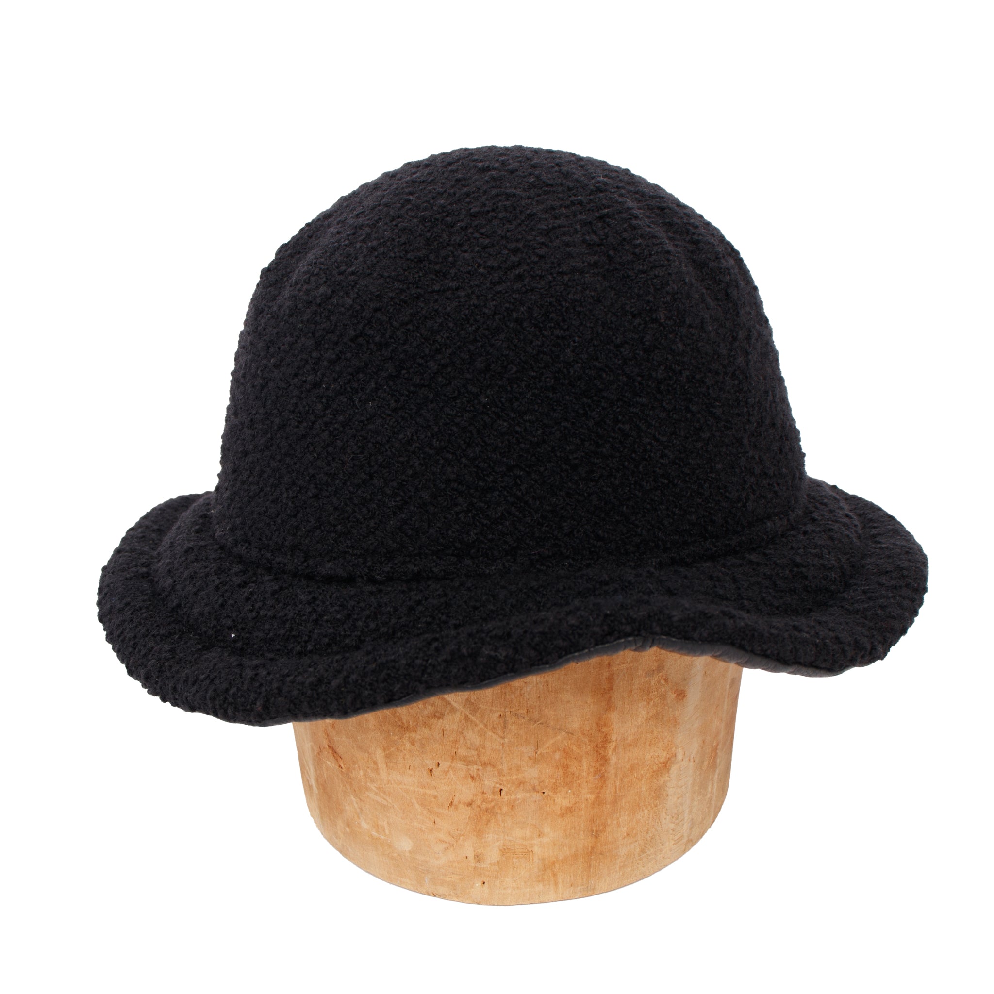 Chanel Tweed & Leather Bucket Hat