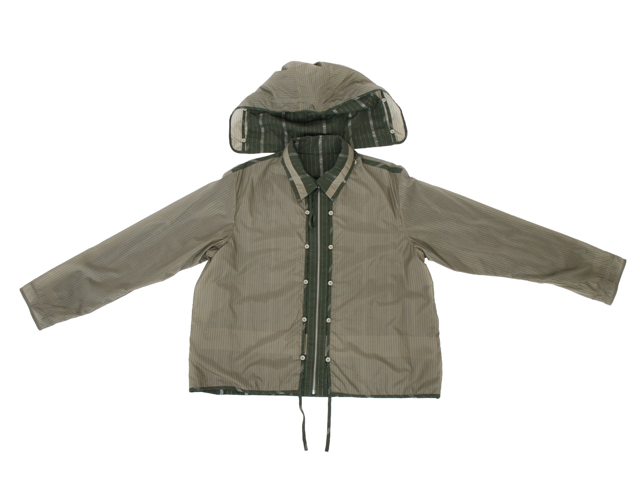 Craig Green Nylon Cotton Striped Layered Jacket