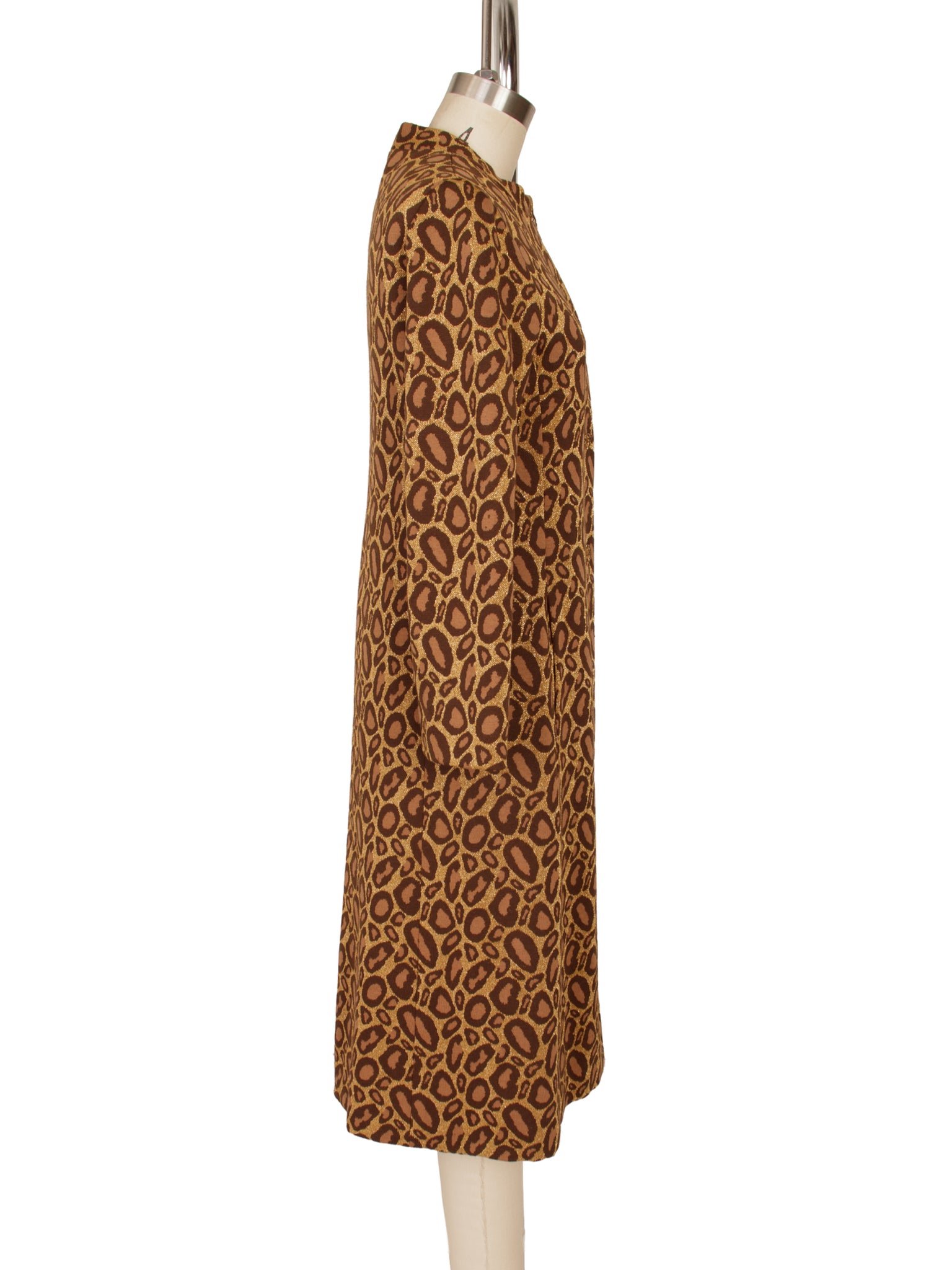 Marchesa Di Gresy for I.Magnin Leopard Intarsia Coat