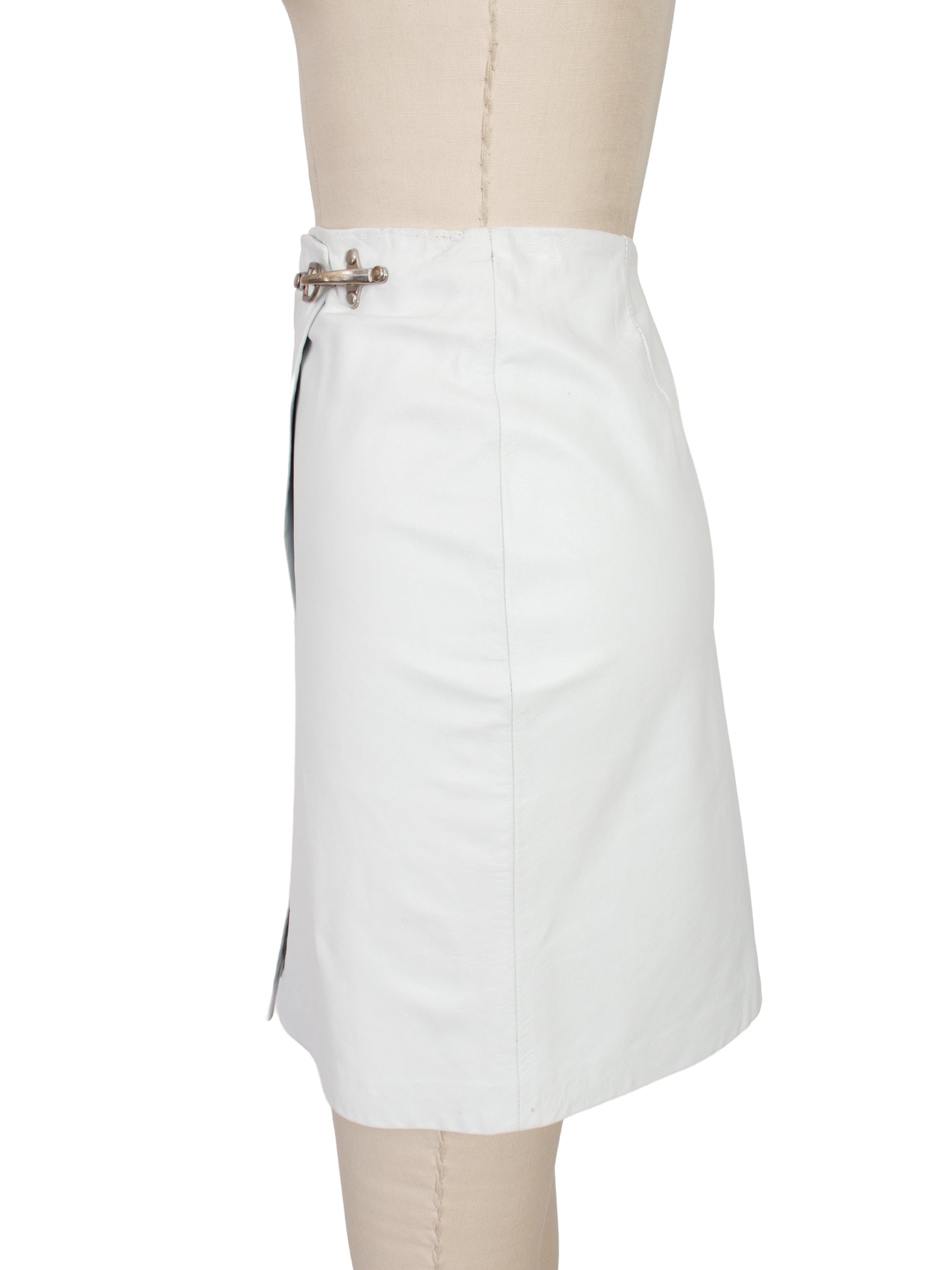 Ralph Lauren Sport Leather Utilty Wrap Skirt