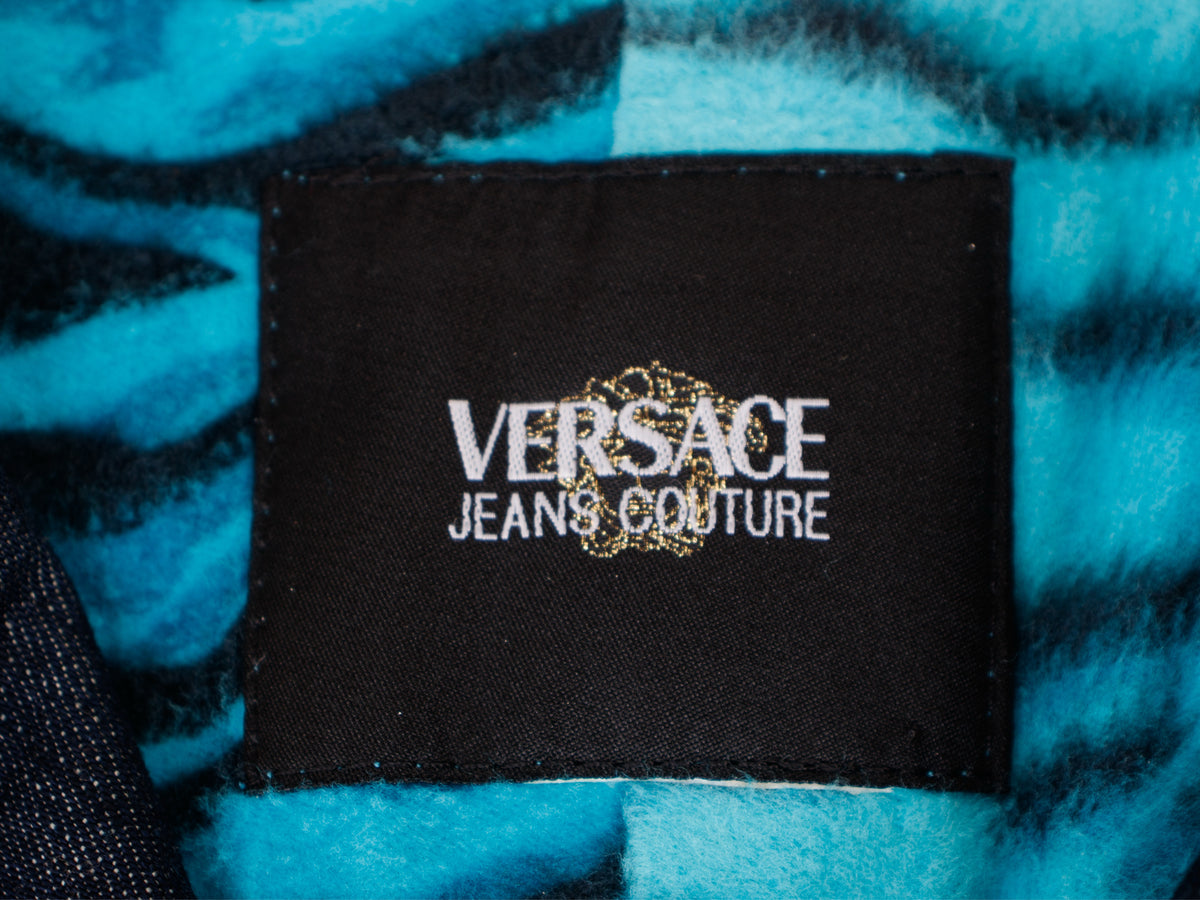 Versace Jeans Couture Blue Tiger Print Pant Set*
