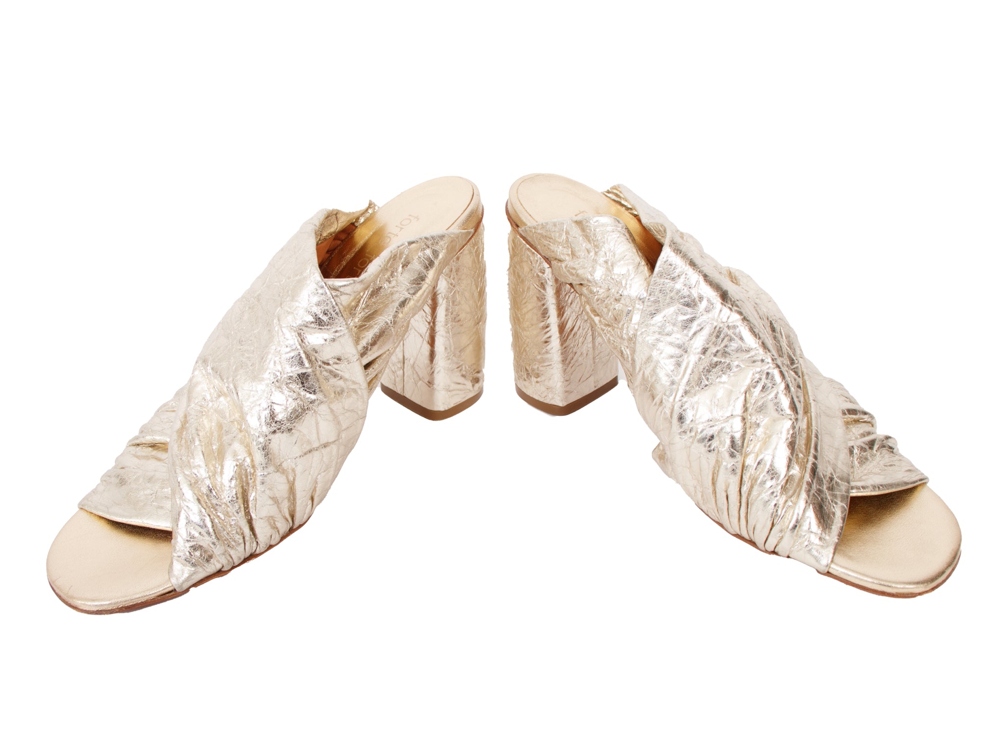 Forte Forte Metallic Leather Heeled Sandals