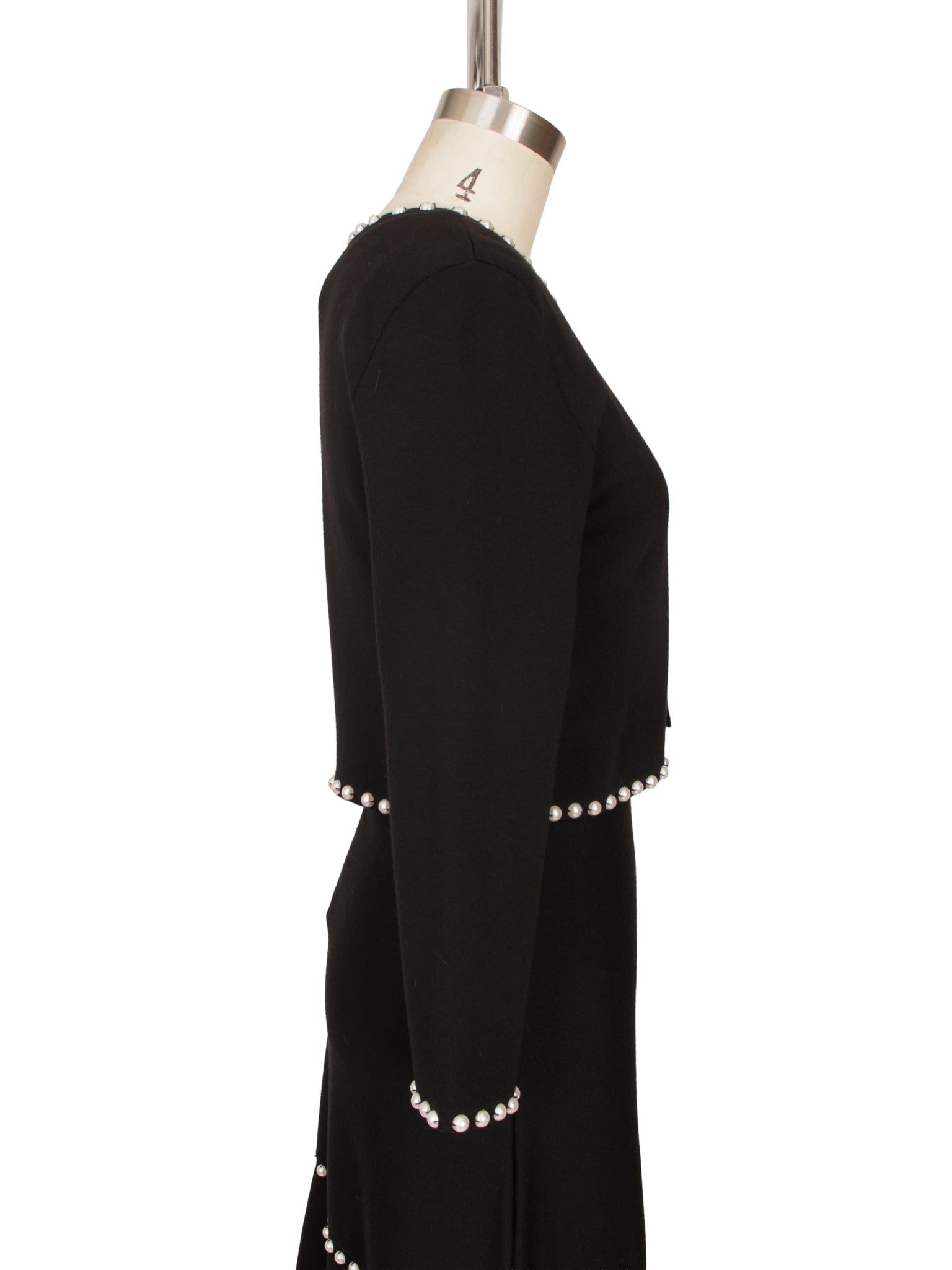 Carolina Herrera Faux Pearl Embellished Cardigan & Dress Set