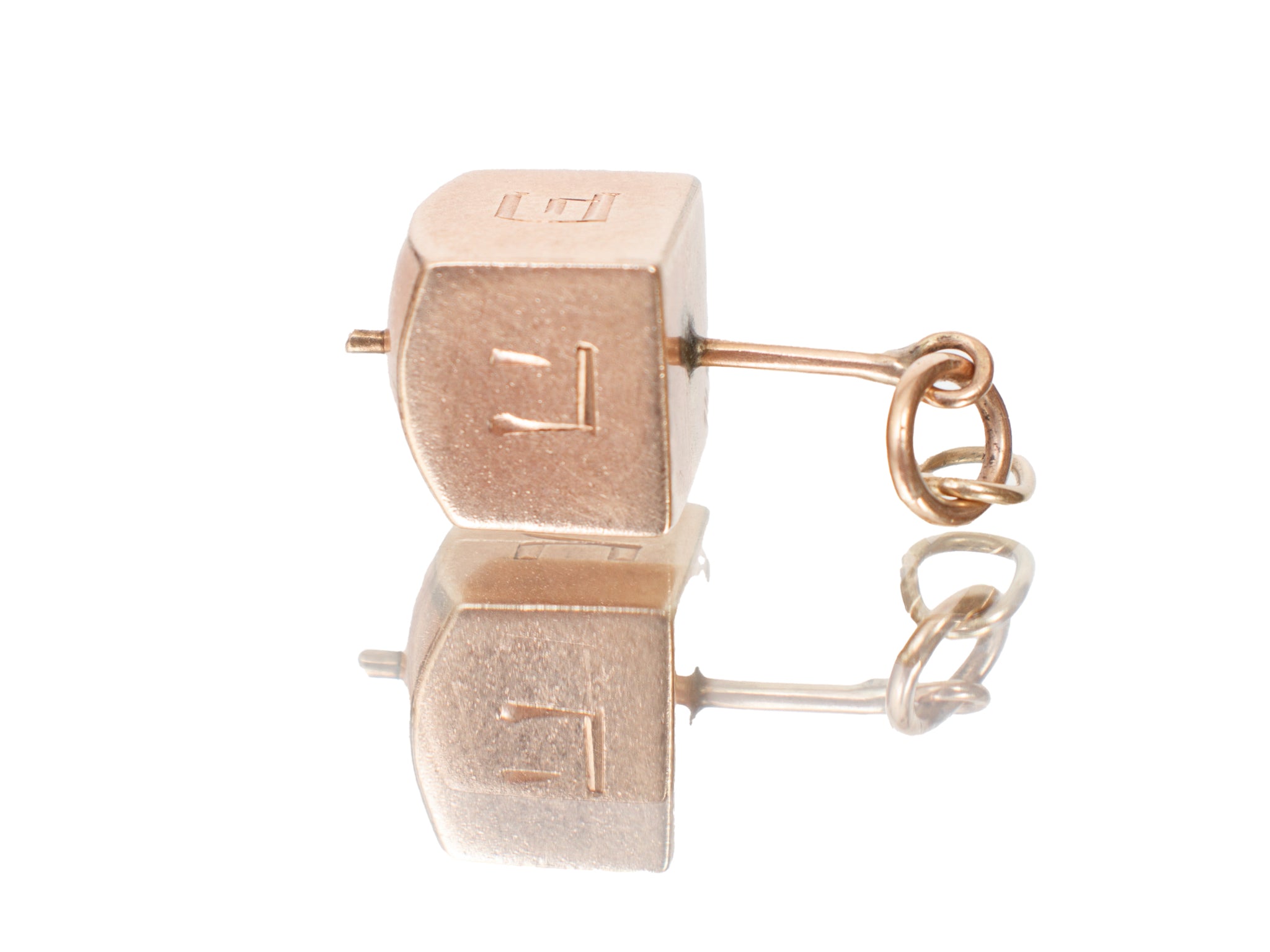 14K Gold Dreidel Charm