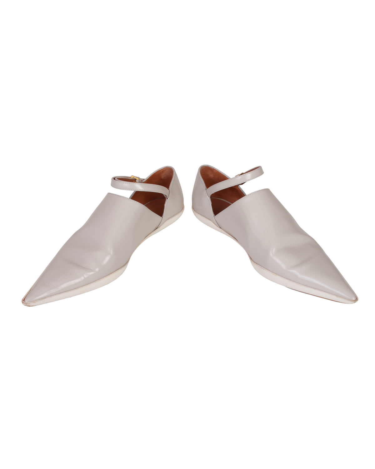 SS17 Marni Patent Leather Pointed Toe Flats