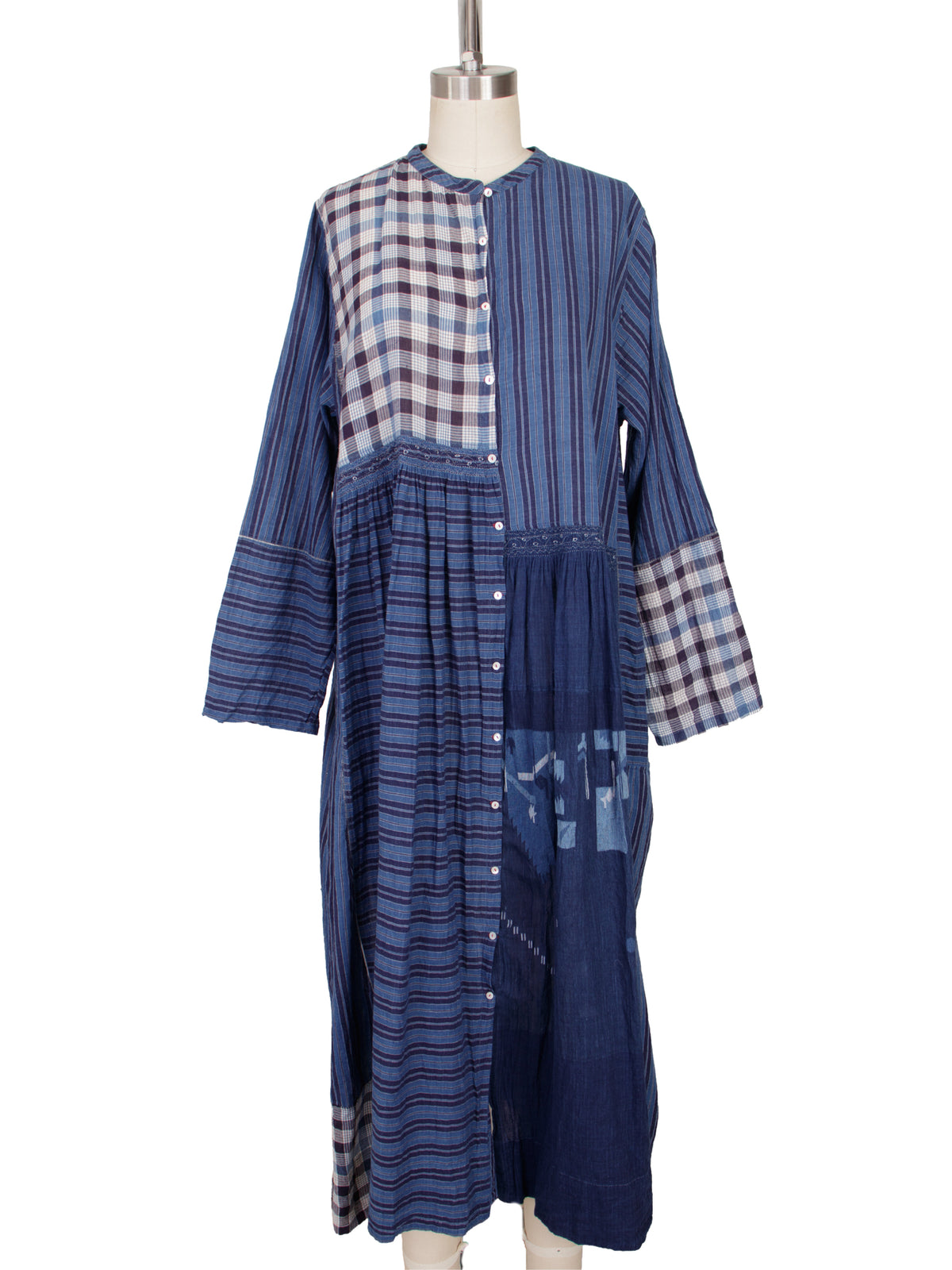 Injiri Neel 09 Indigo Patchwork Dress