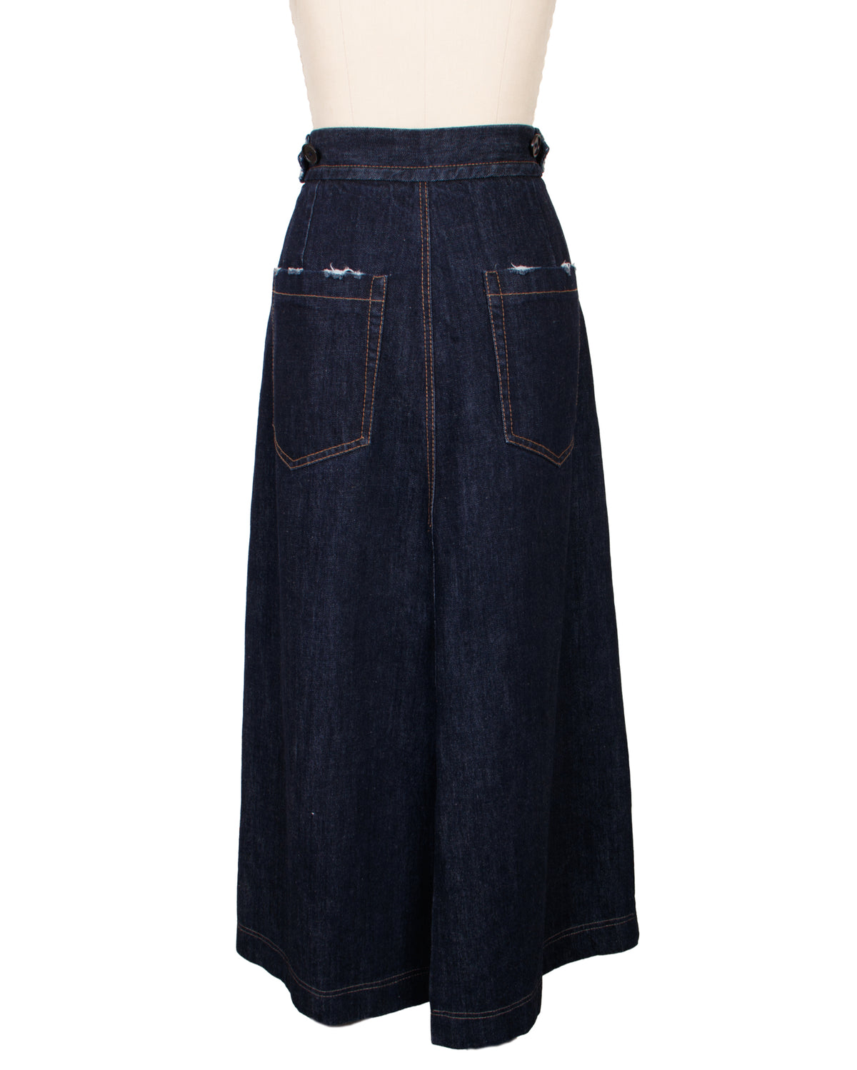 Dice Kayek Distressed Denim Maxi Skirt