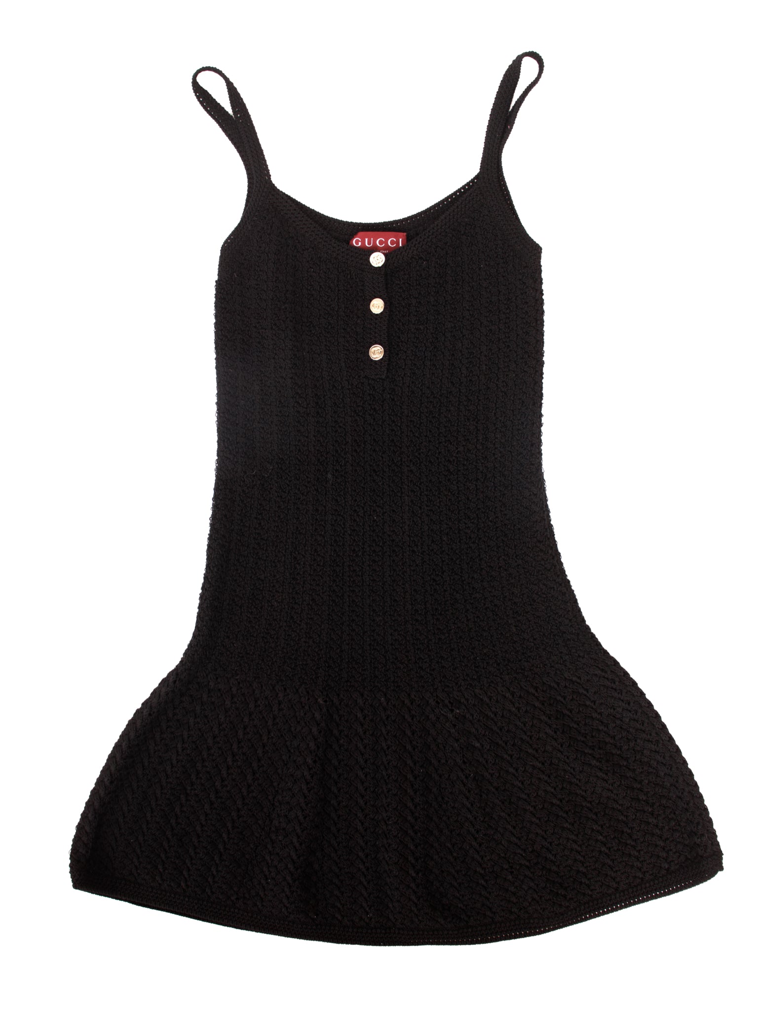 Gucci Cotton Knit GG Button Mini Dress*
