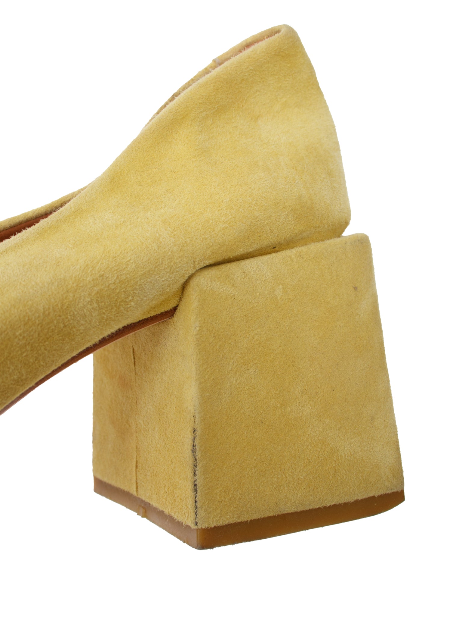 LoQ Suede Square Toe Pumps