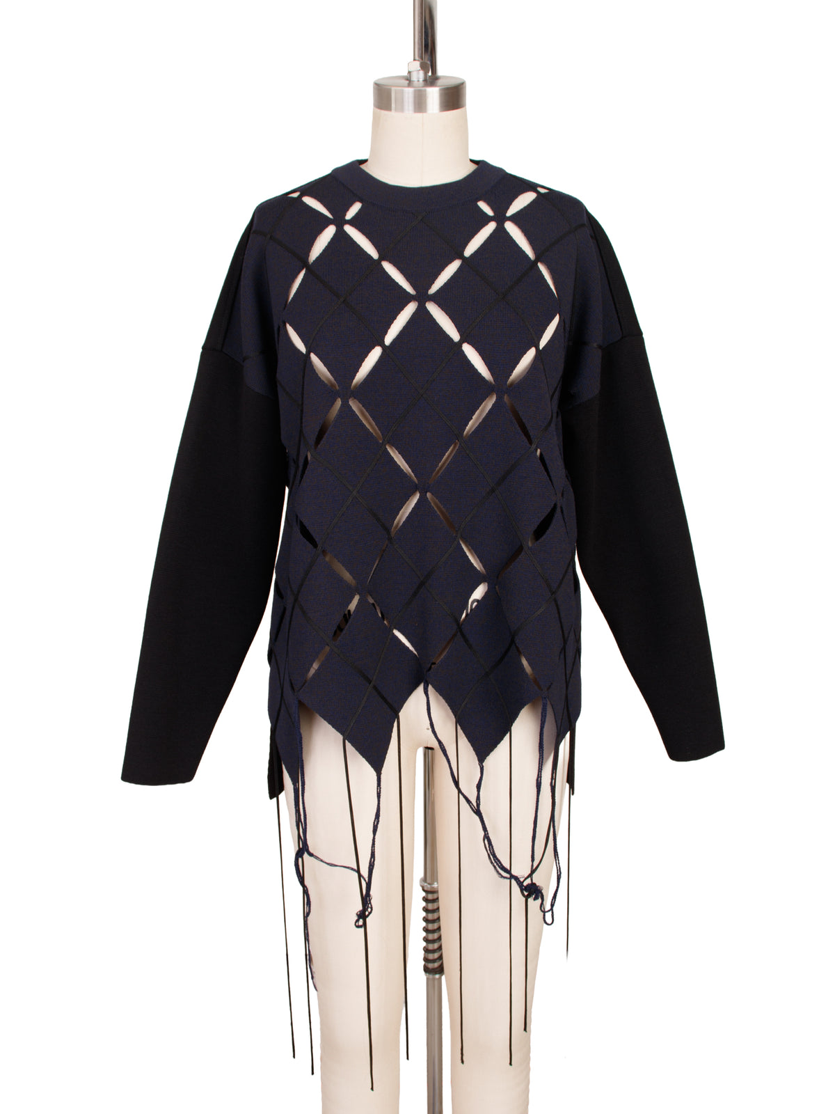SS 2015 Proenza Schouler Argyle Cutout Sweater
