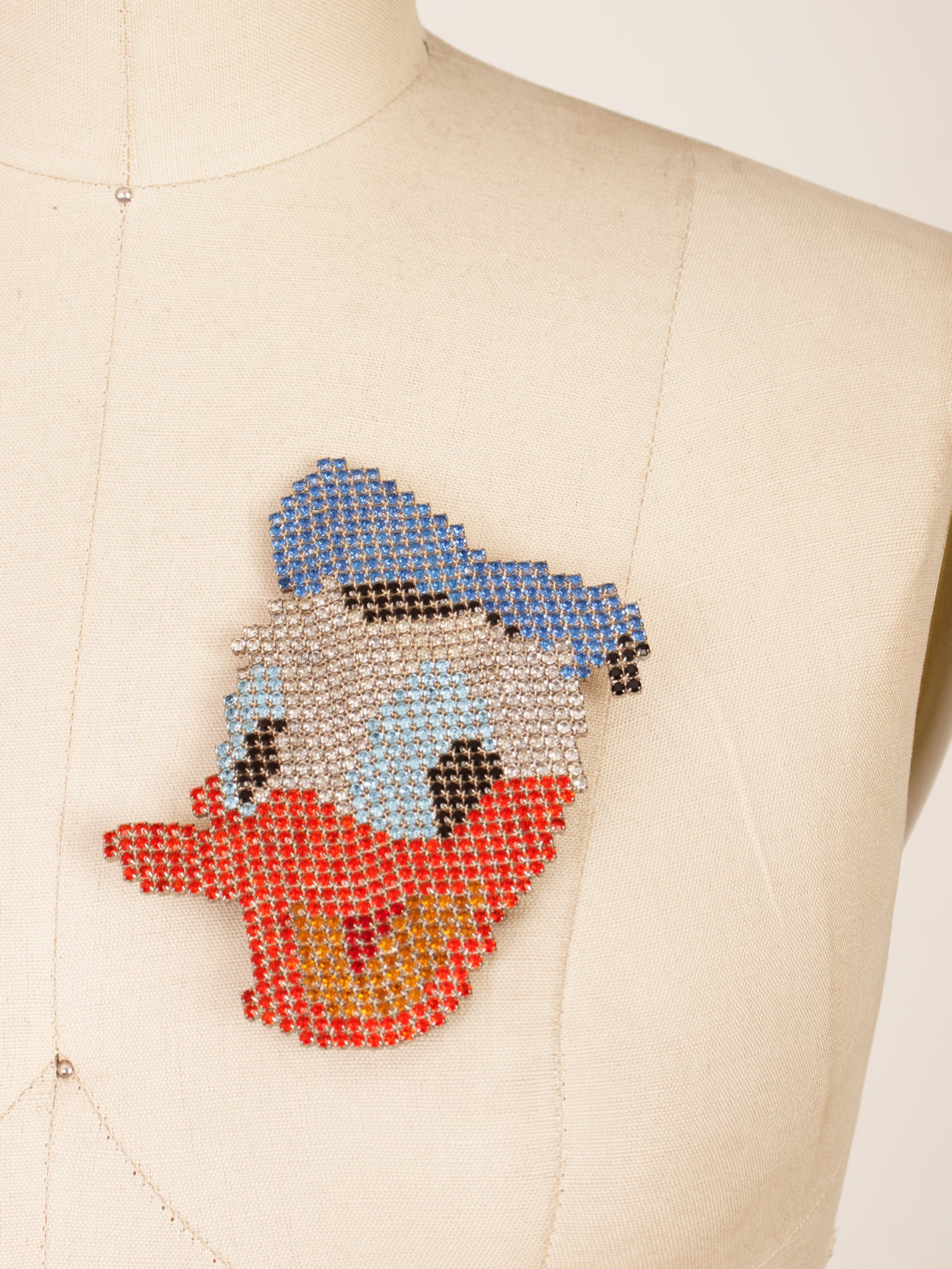1980s Bauer Crystal Donald Duck Brooch