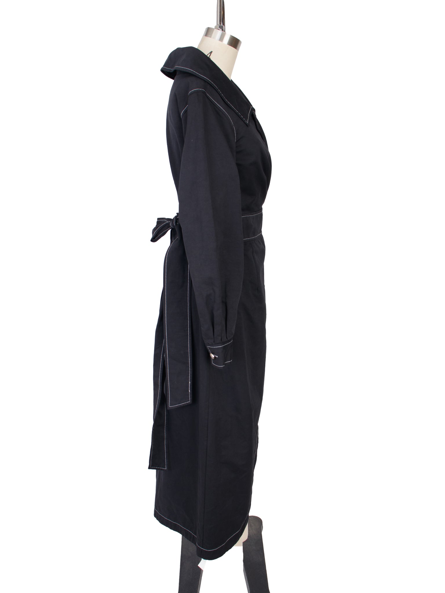 Staud Brushed Twill Wrap Dress