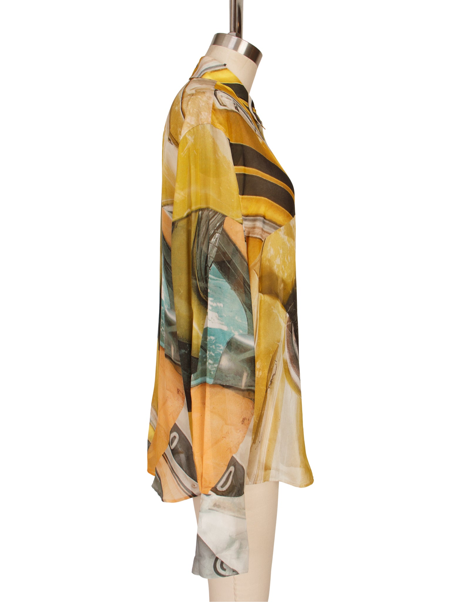 Helmut Lang Silk Taxi Print Shirt