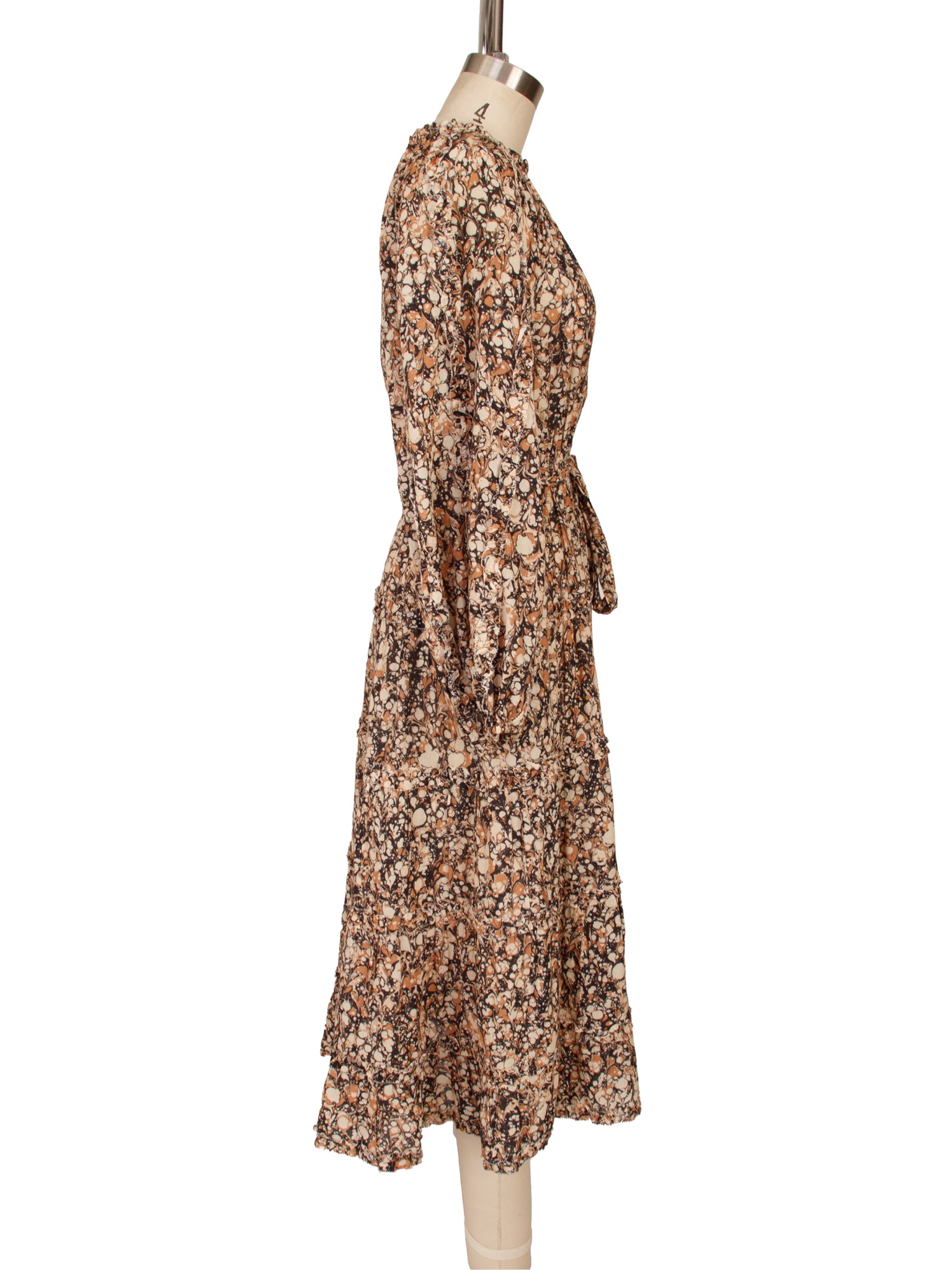 Ulla Johnson Marble Print Ruffle Dress
