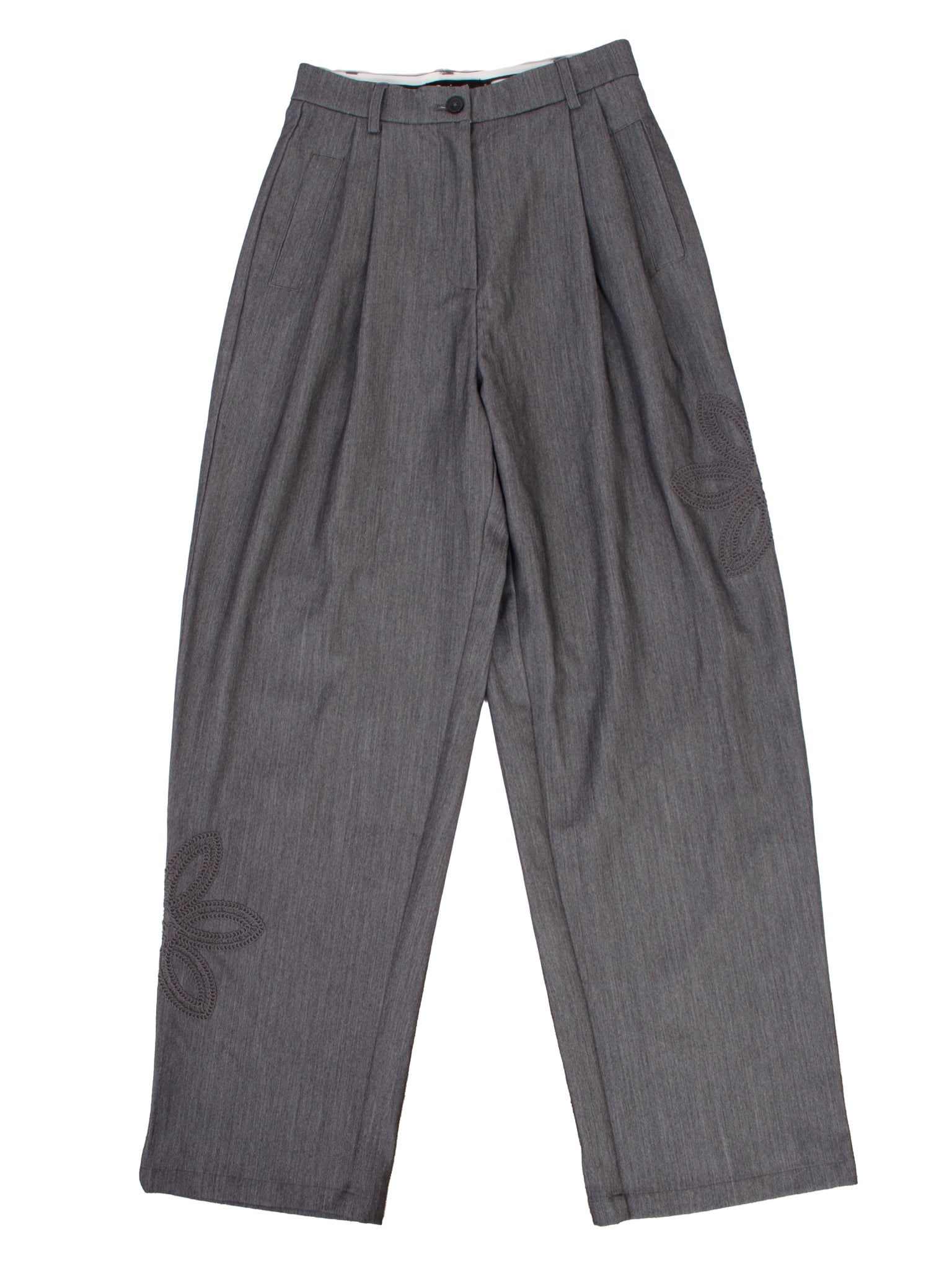 Desigual Floral Embroidered Trousers