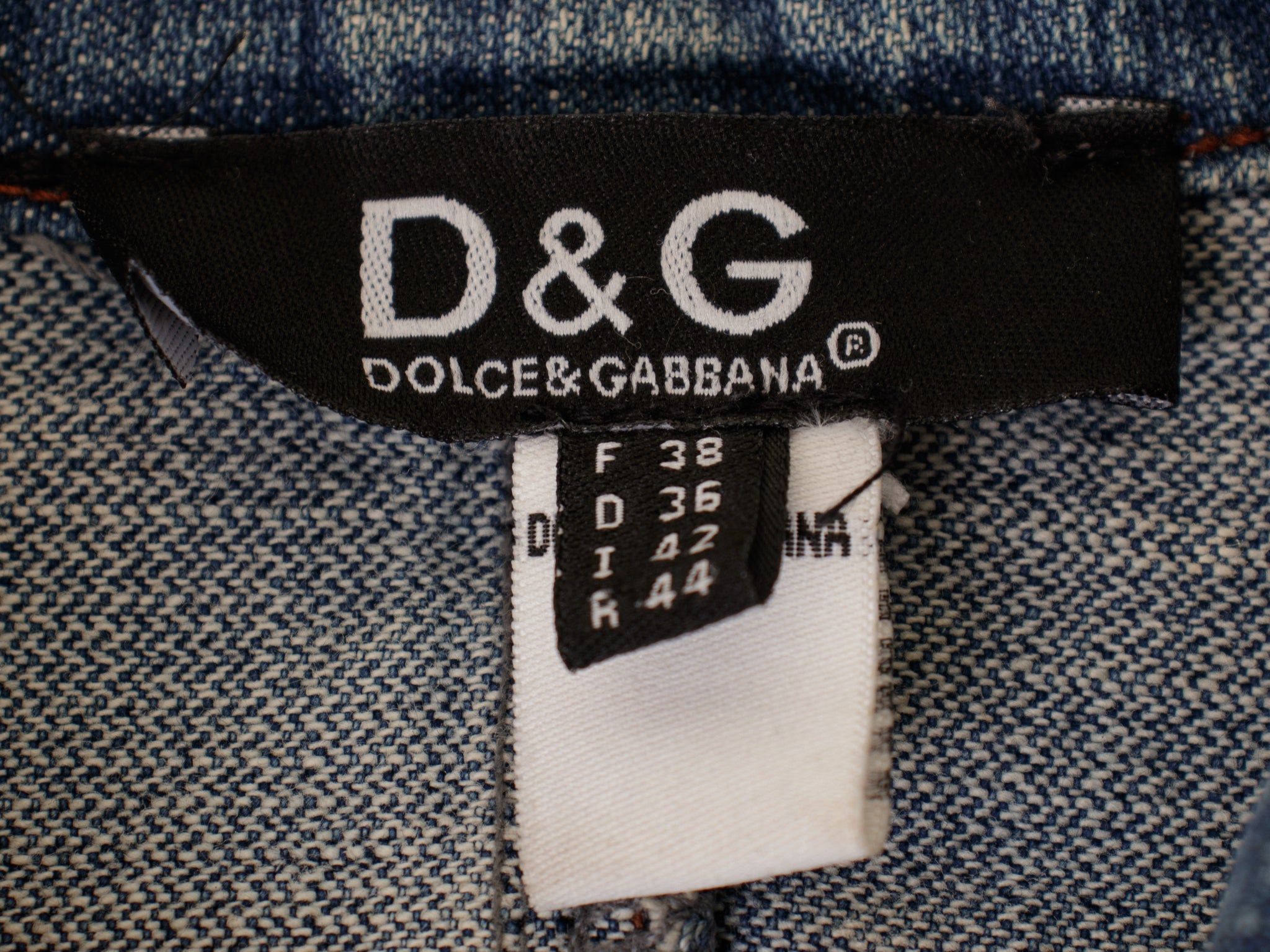D&G Distressed Applique Denim Jacket