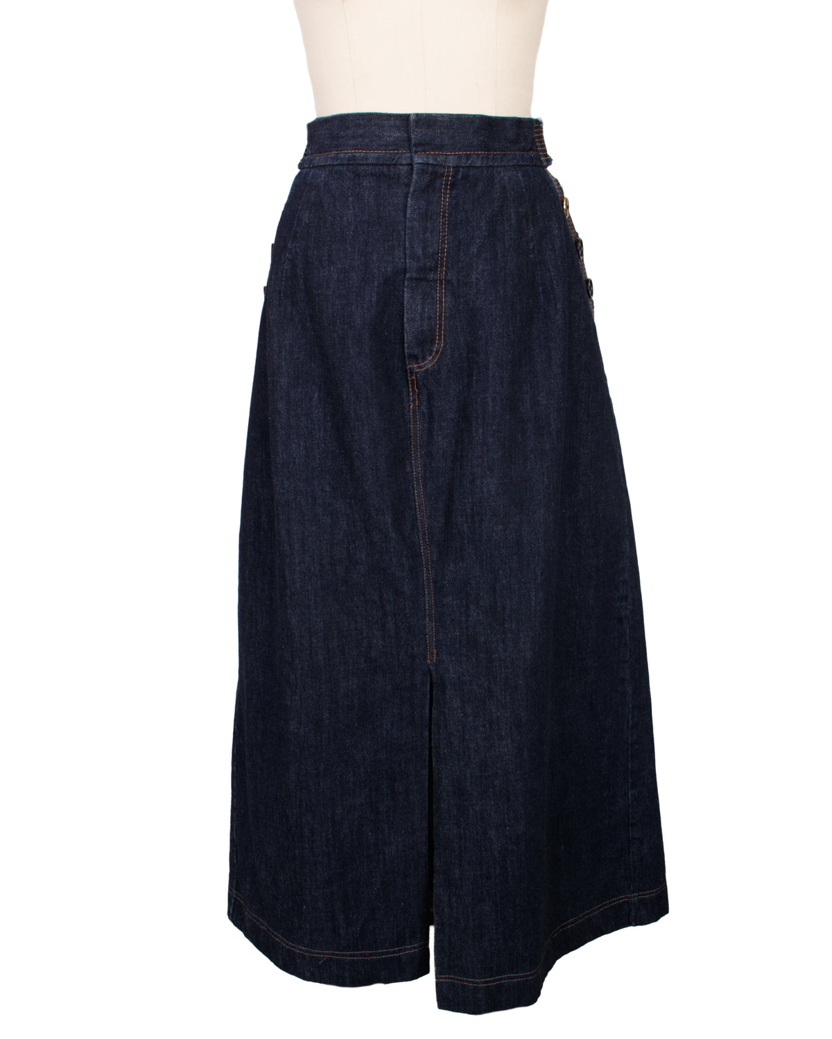 Dice Kayek Distressed Denim Maxi Skirt