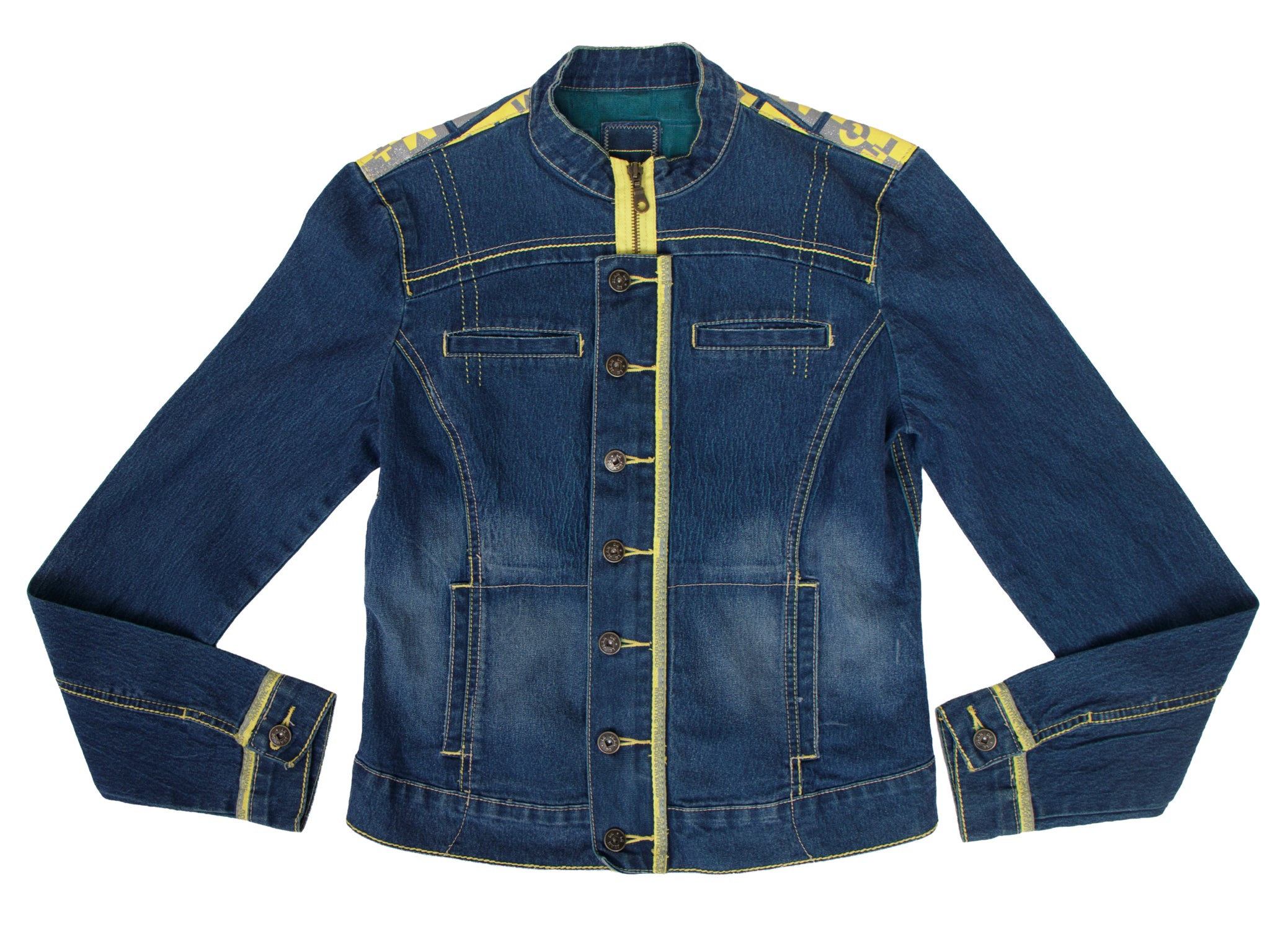 Marithe Francois Girbaud Logo Contrast Trim Jacket