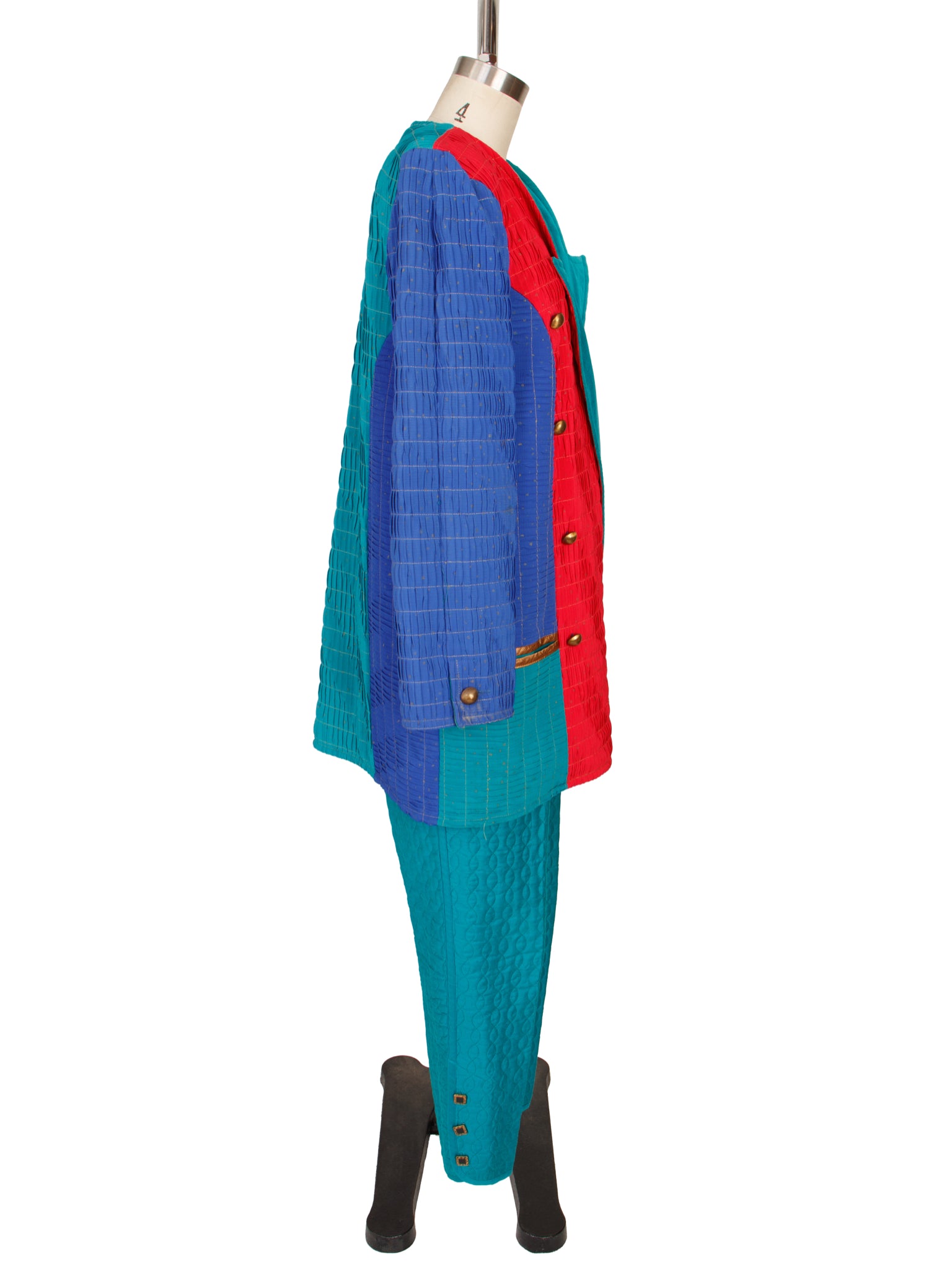 Jeanne Marc Color Block Qulited Pant Set