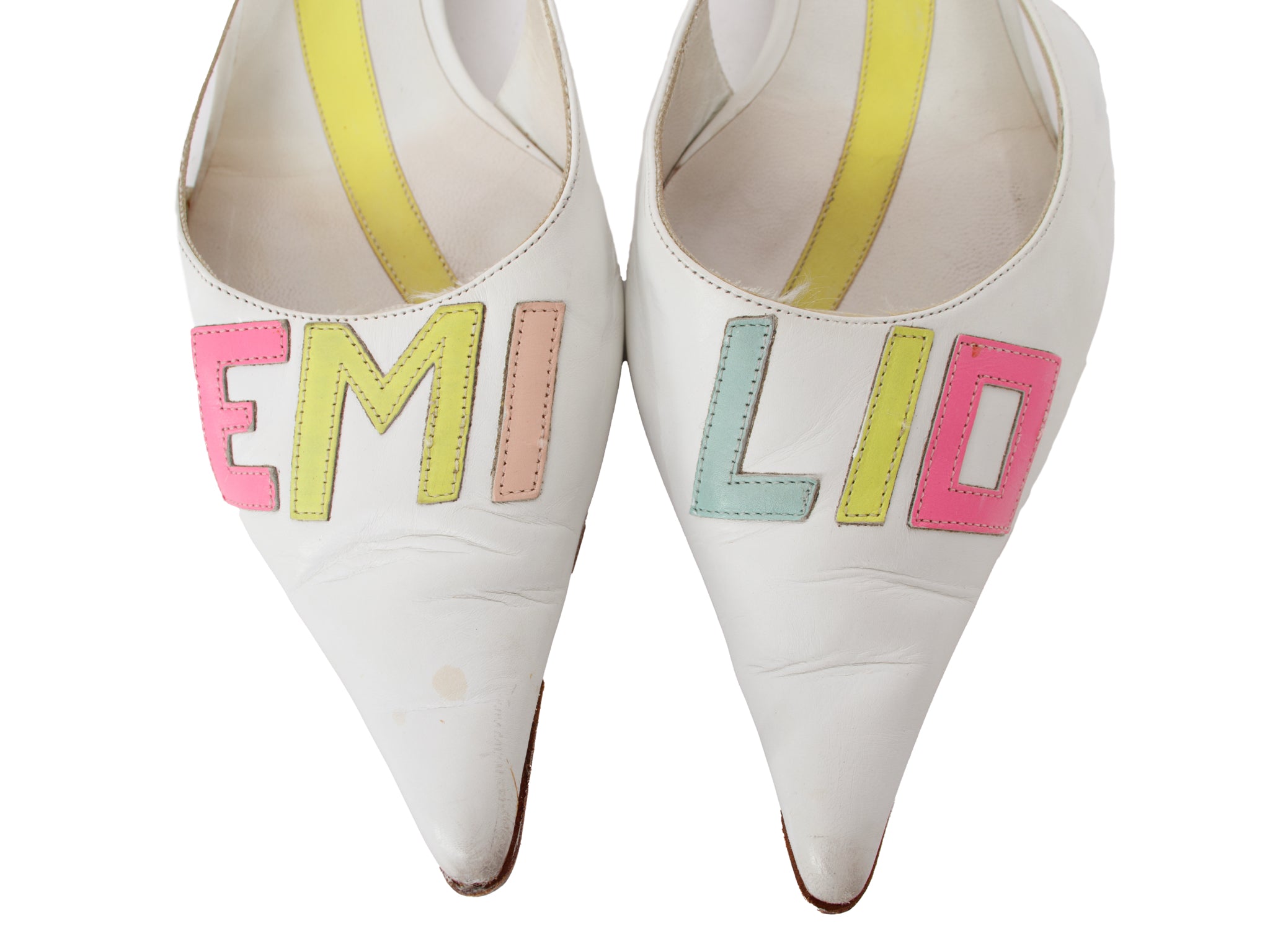 Emilio Pucci Logo Kitten Heels