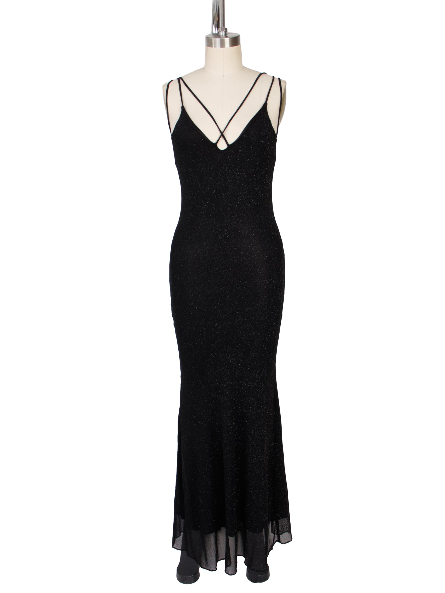 Nobody by Elisabeth Rogiani Lurex Crossover Straps Dress
