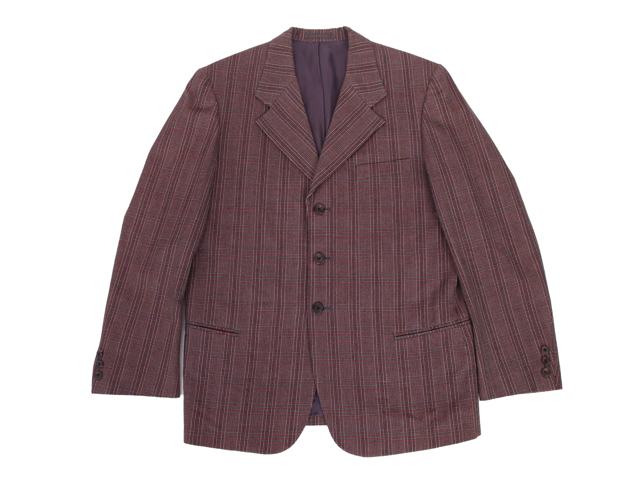 Y's For Men Wool Plaid Pantsuit