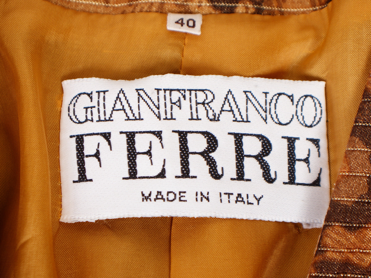 Gianfranco Ferre Metallic Leopard Print Jacket