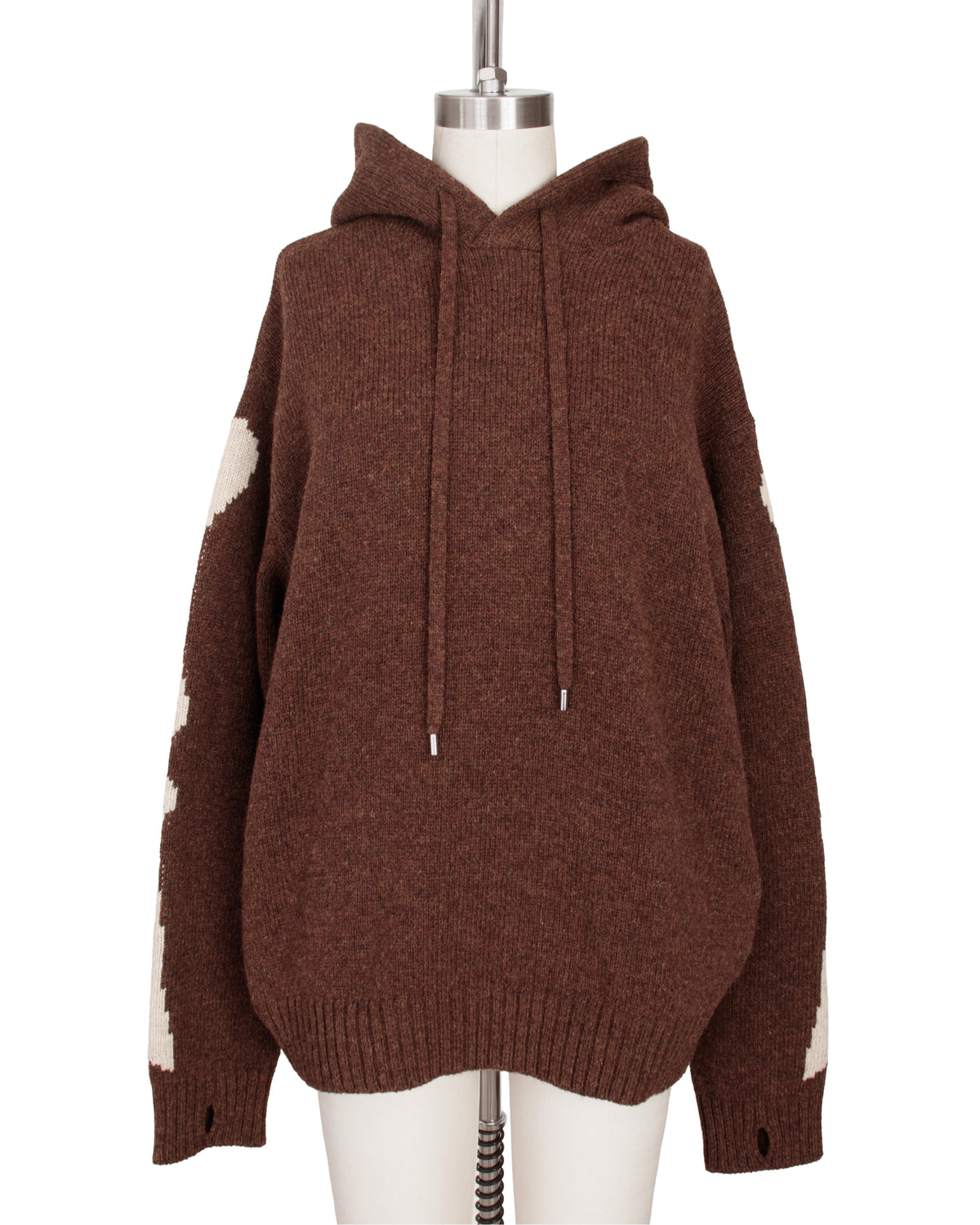 Kapital Wool Bone Intarsia Hoodie