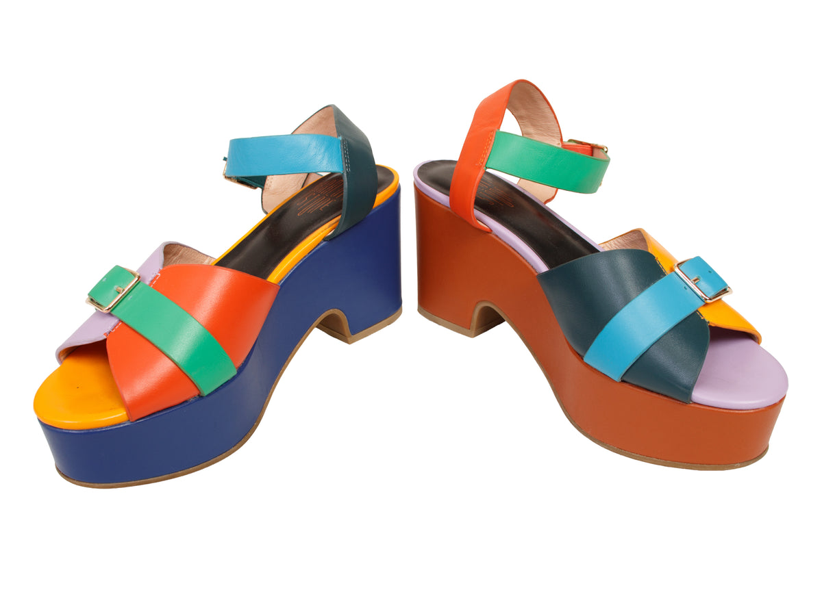 Charlotte Stone Raf Platform Buckle Sandals