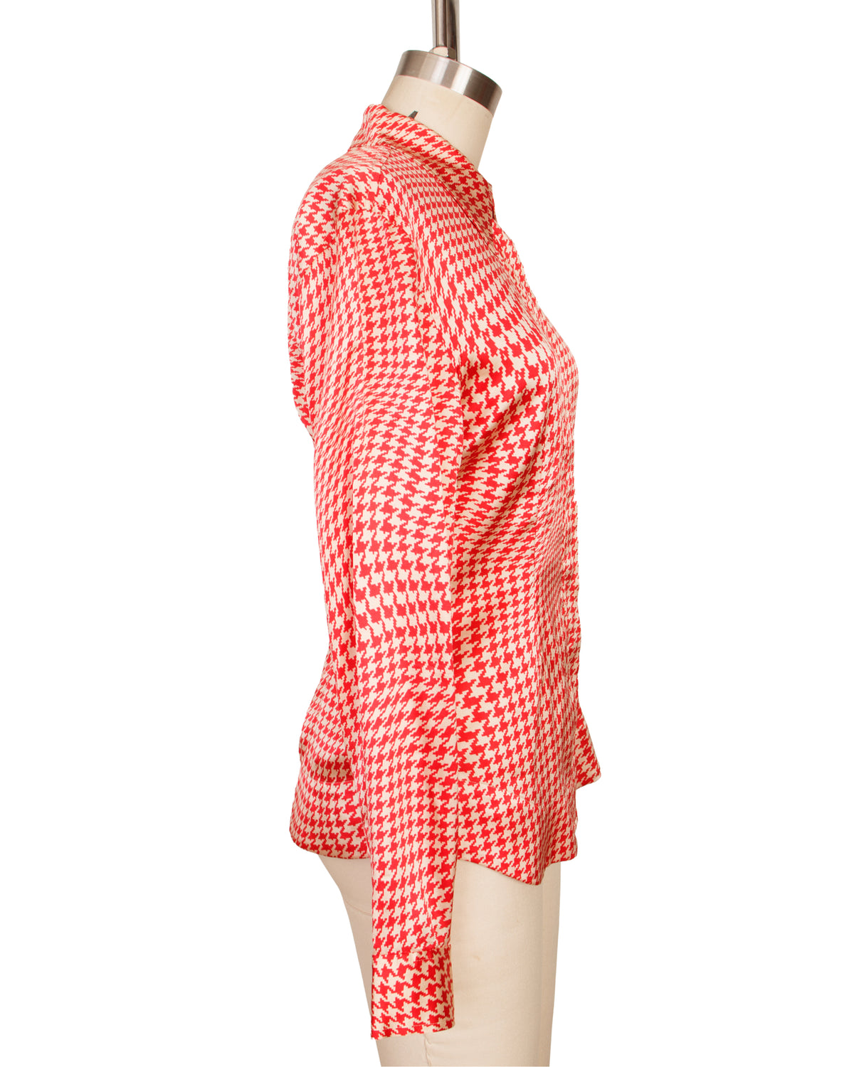 Ganni Silk Houndstooth Shirt