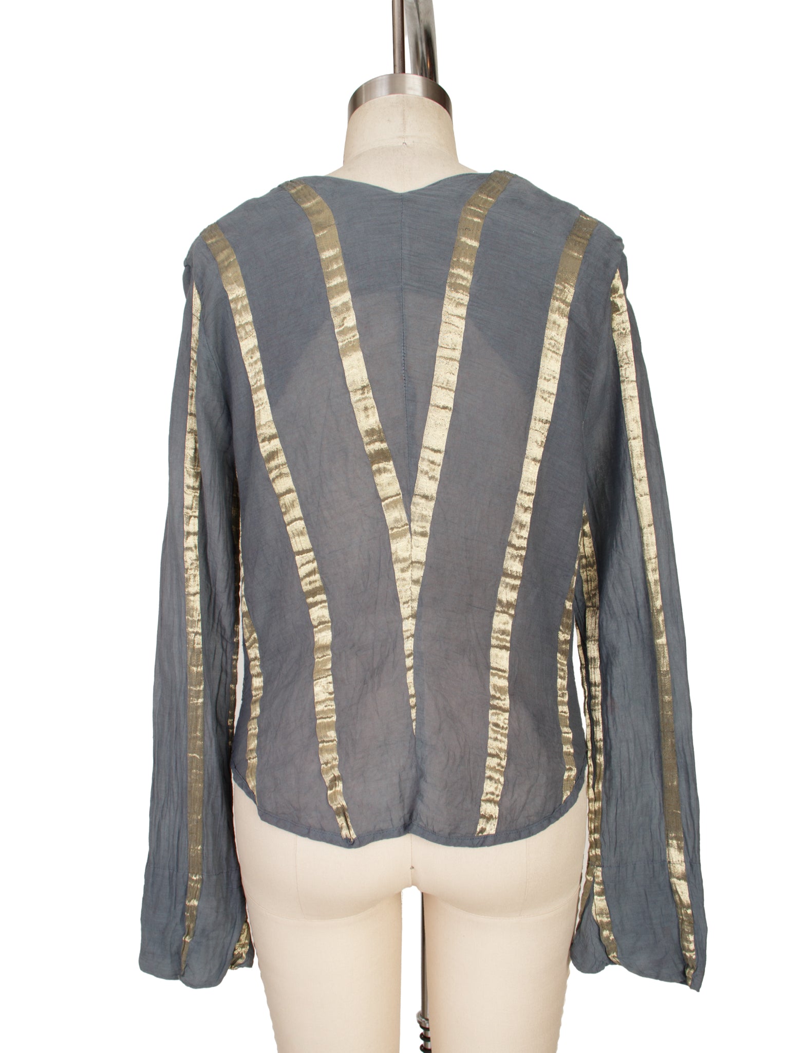 Vivenne Westwood Anglomania Gauze & Lamé Stripe Shirt