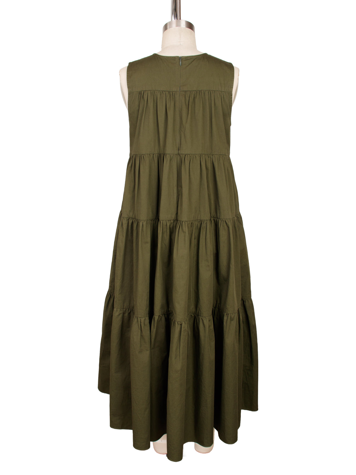 CO. Poplin Tiered Midi Dress