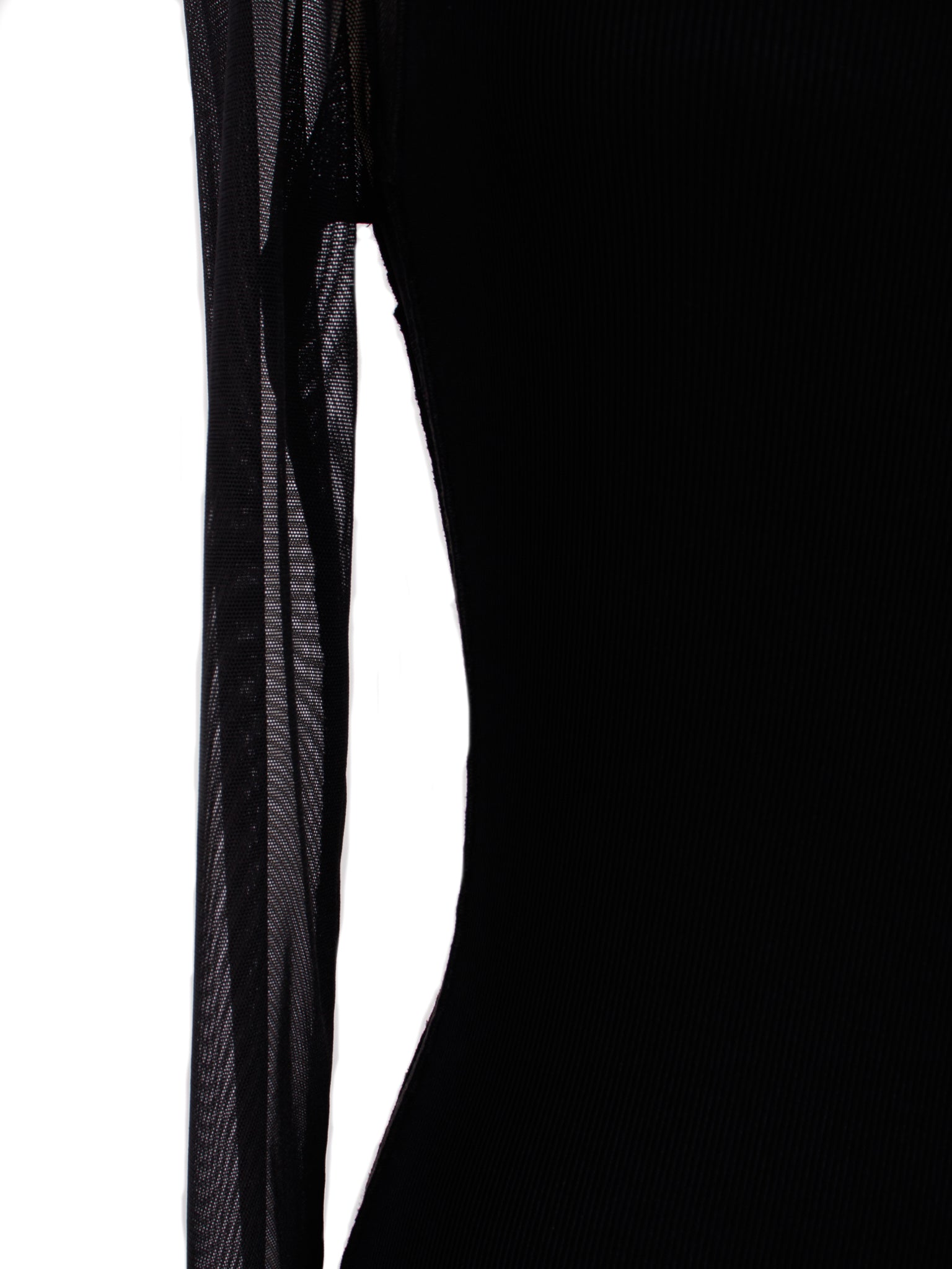 Elisabetta Rogiani Ribbed & Mesh Panelled Maxi Dress