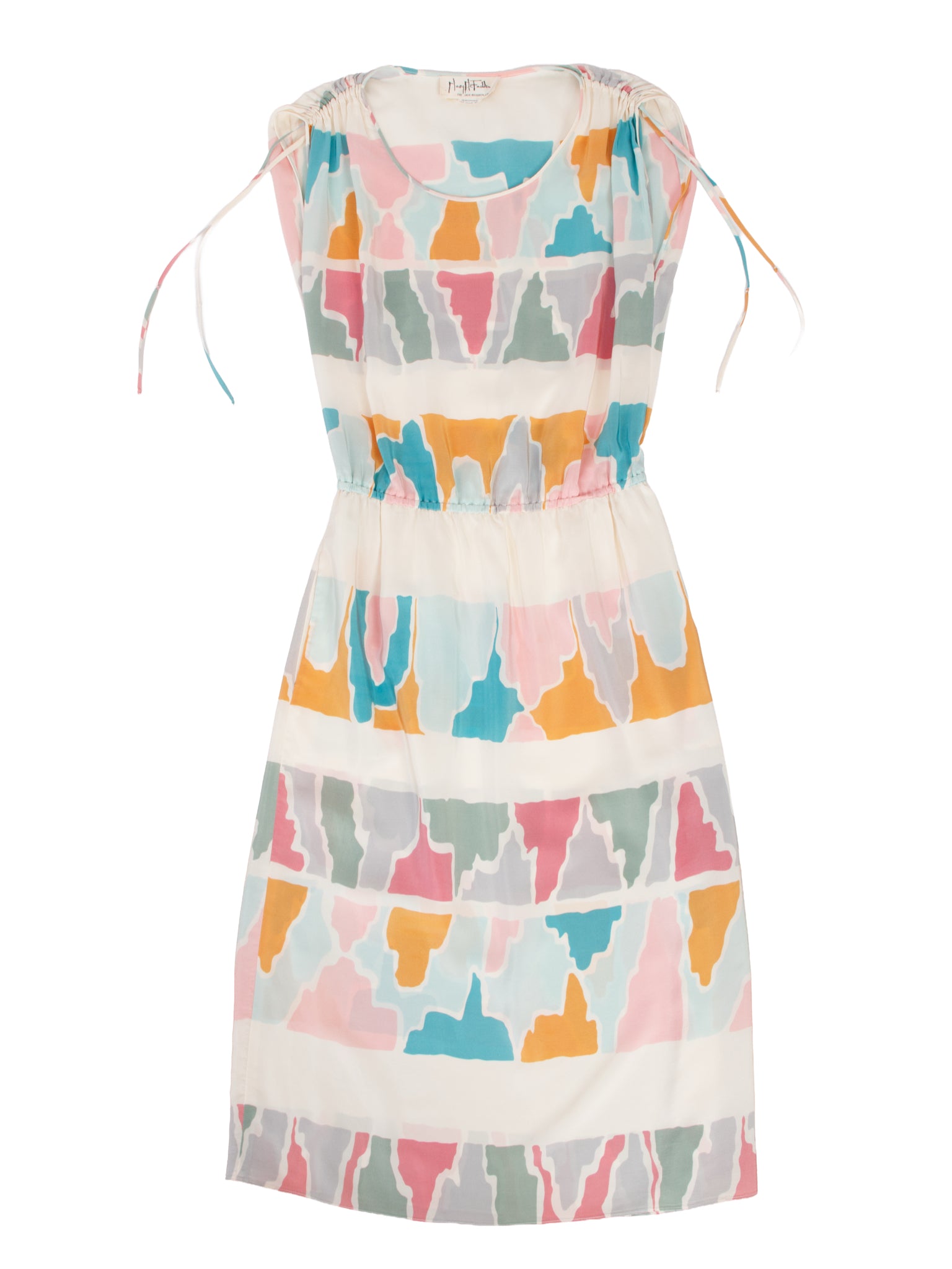 Mary McFadden Silk Watercolor Dress