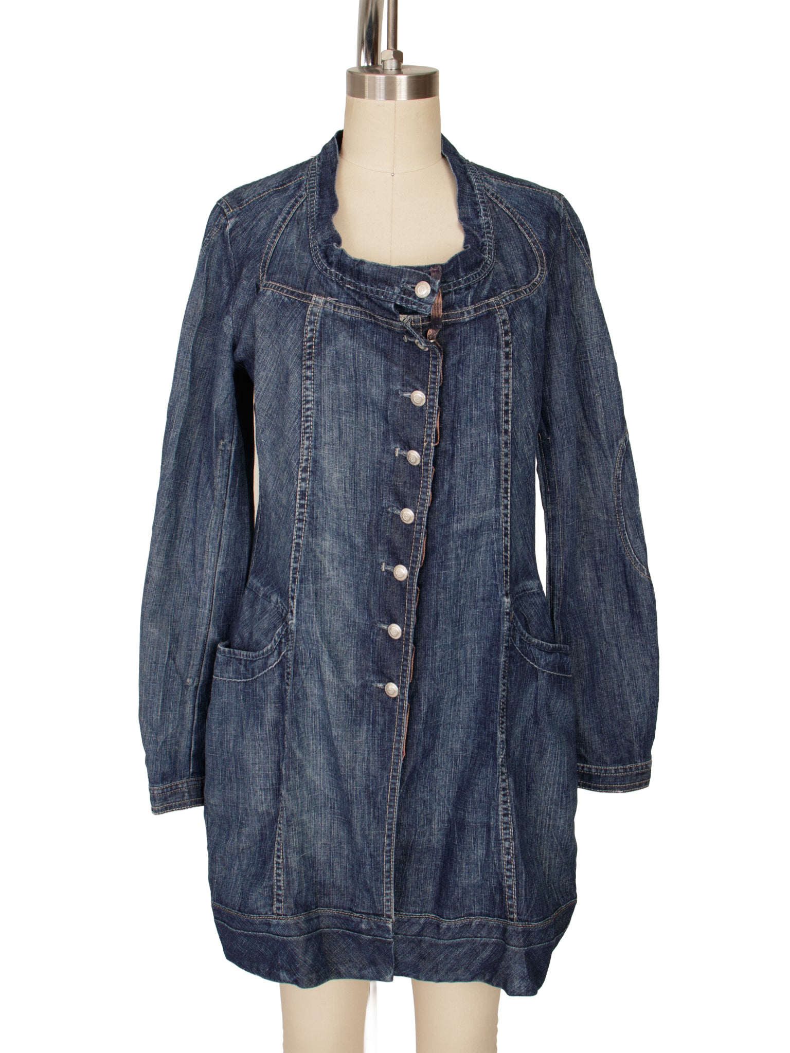 Marithe Francois Girbaud Denim Longline Jacket