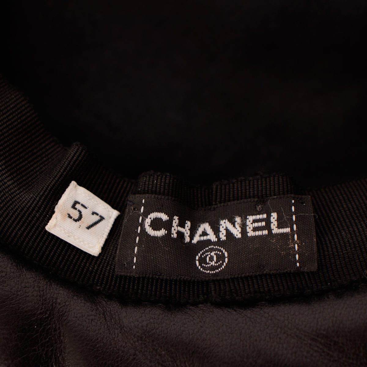 Chanel Tweed & Leather Bucket Hat