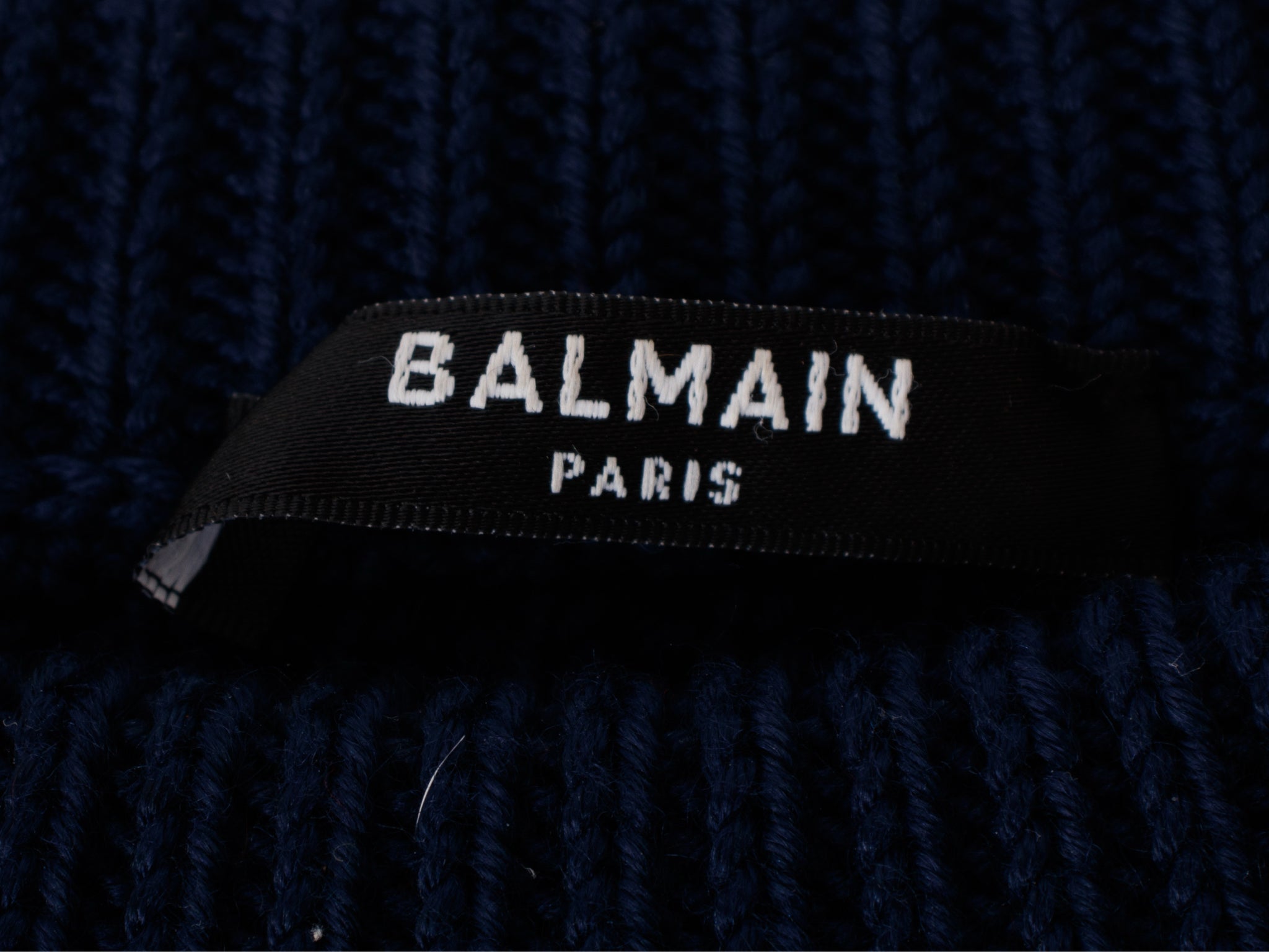 Balmain Striped Cutout Sweater Dress