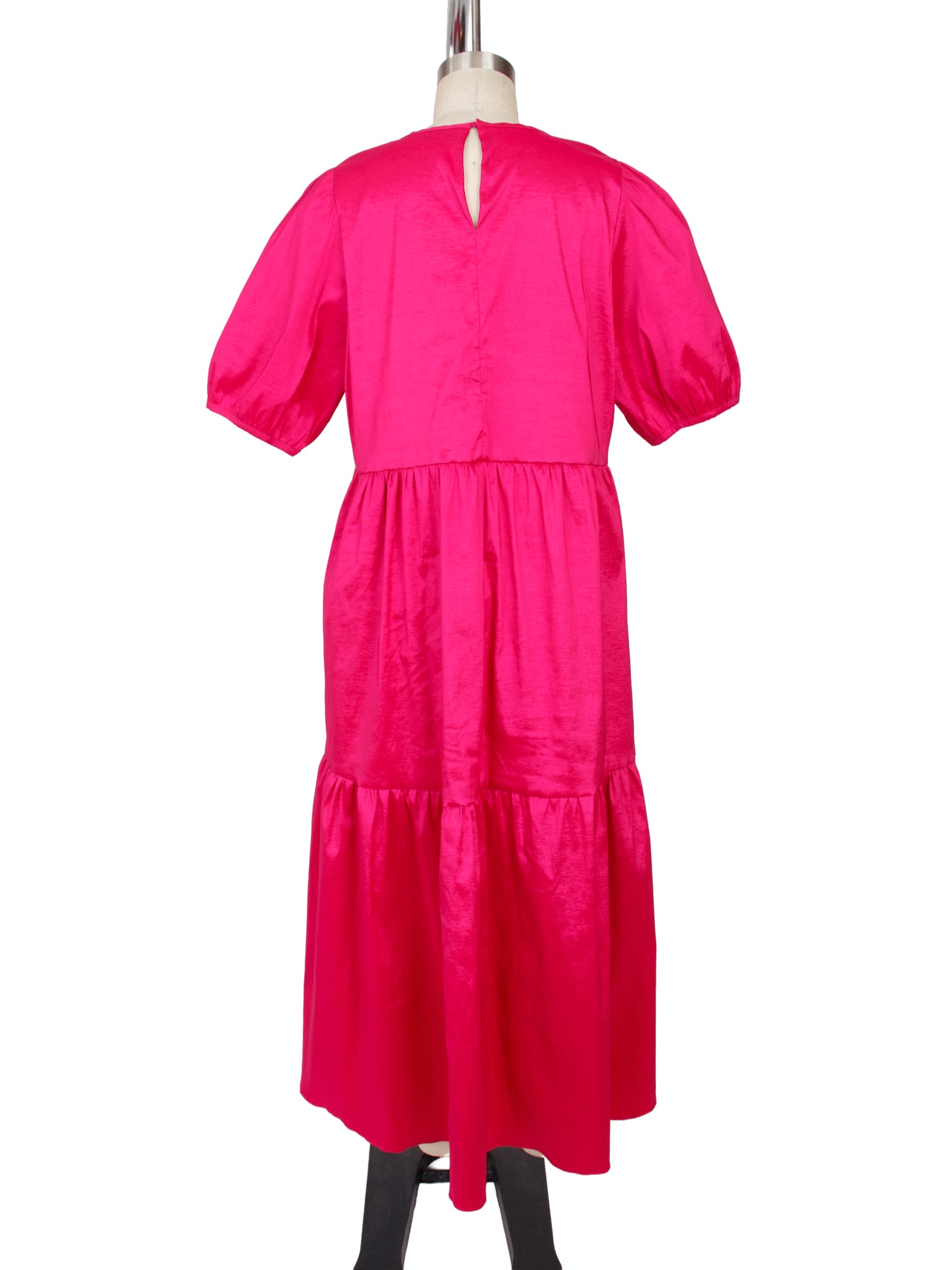 Ali Golden Taffeta Tiered Dress