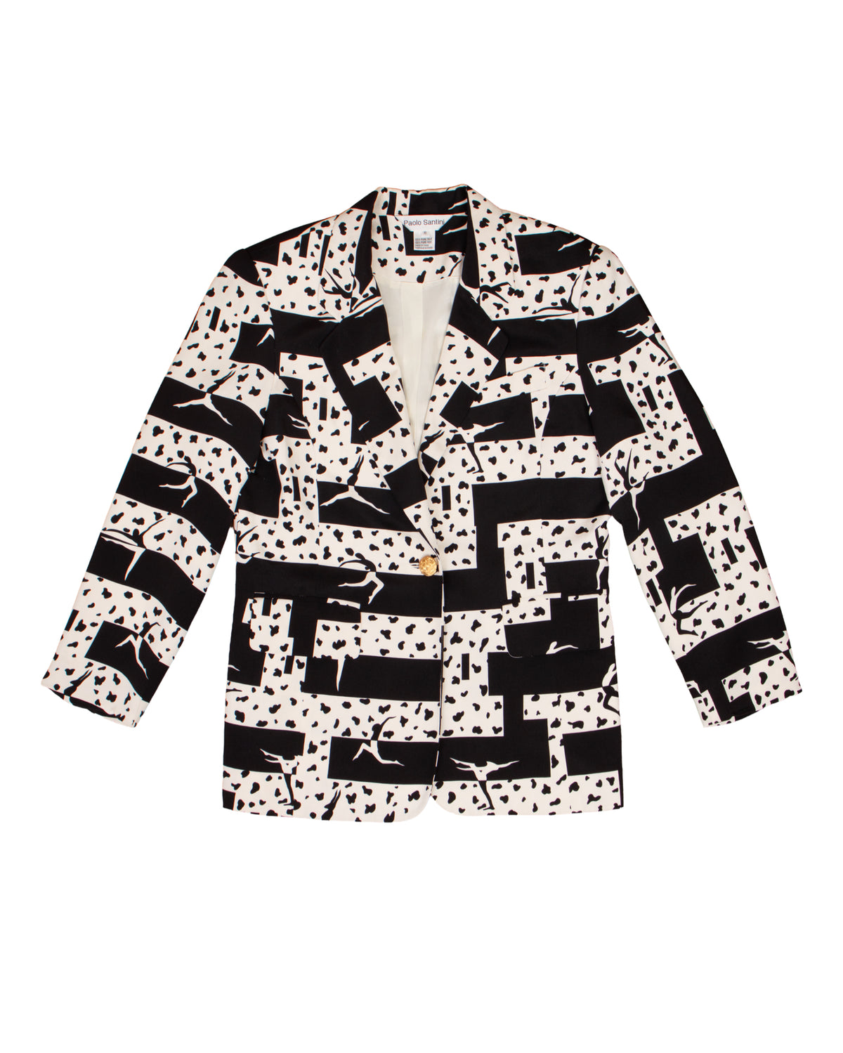 Paolo Santini Silk Novelty Print Blazer