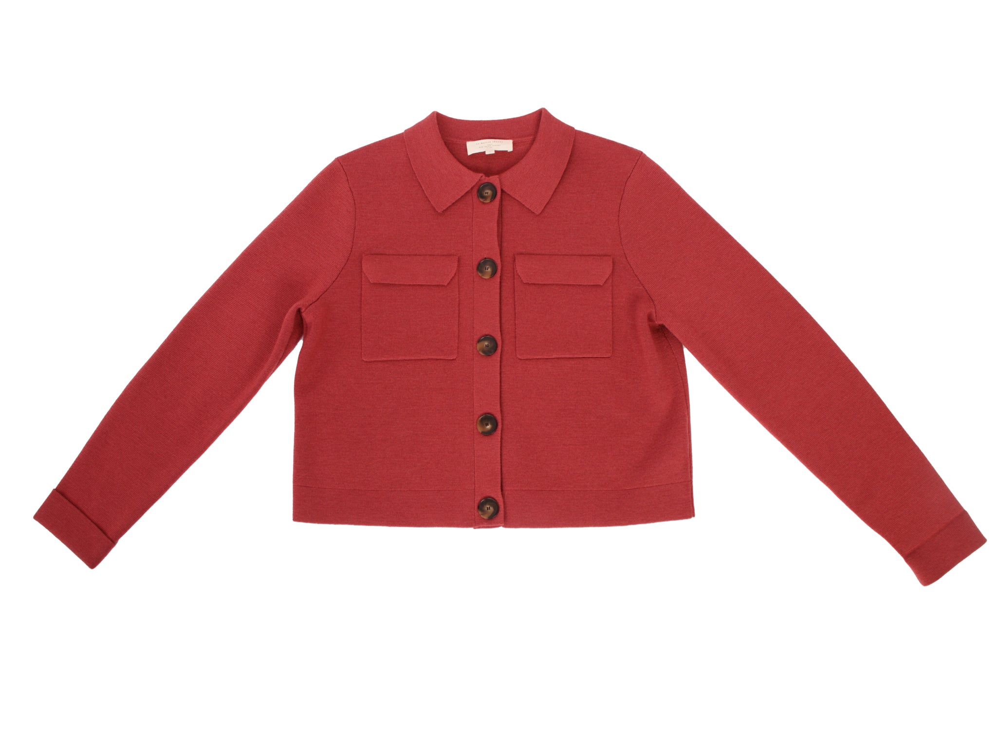 Sezane Merino Wool Jersey Knit Cardigan