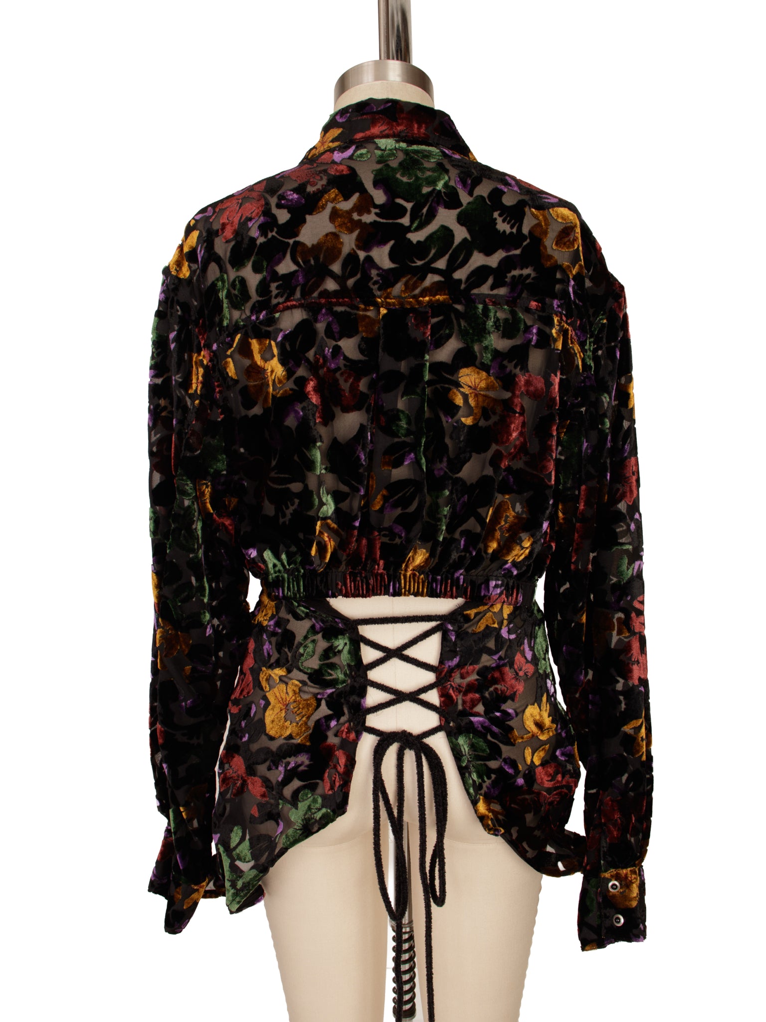 Andersson Bell Floral Velvet Wire Corset Shirt