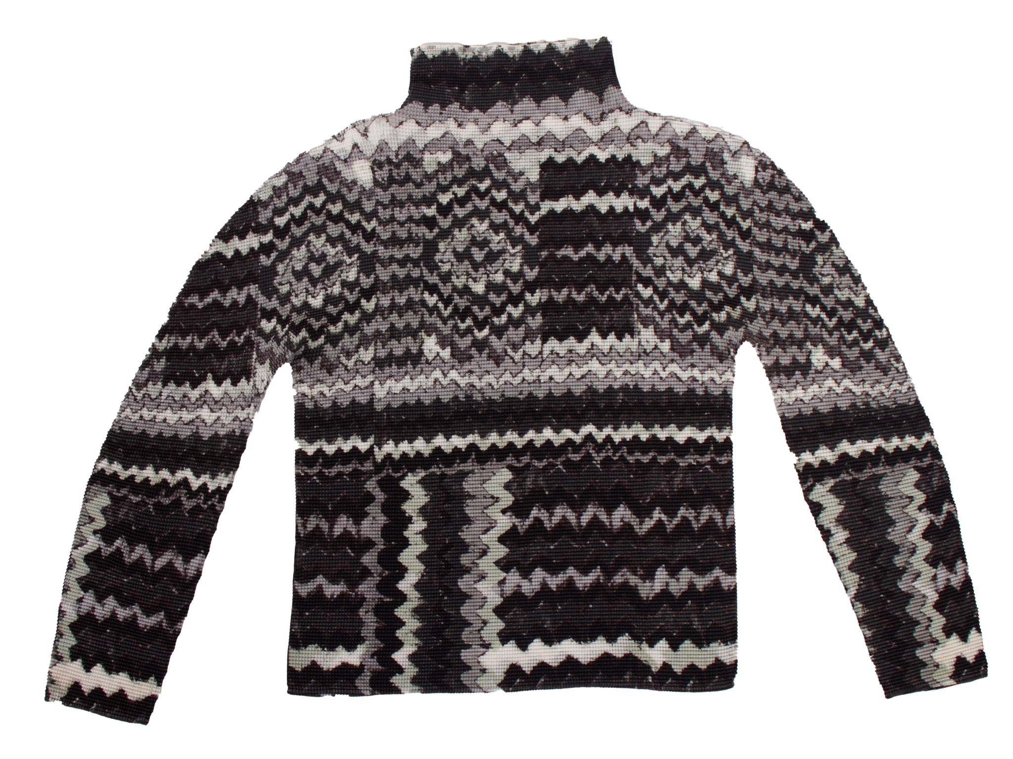 2004 Issey Miyake Me Geometric Cauliflower Plisse Top