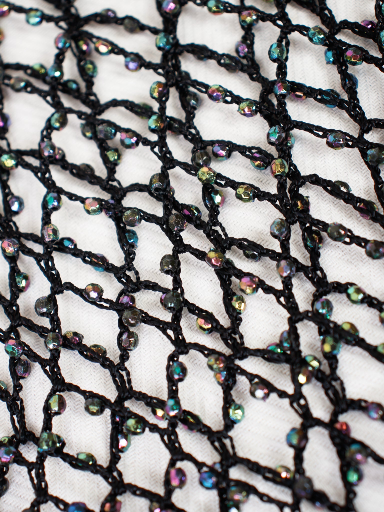 Elisabetta Rogiani Beaded Fishnet Top
