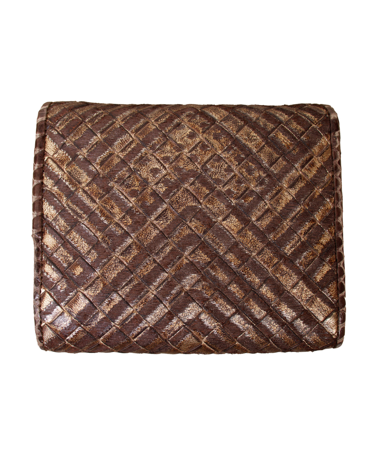 Bottega Veneta Intrecciato Metallic Wallet