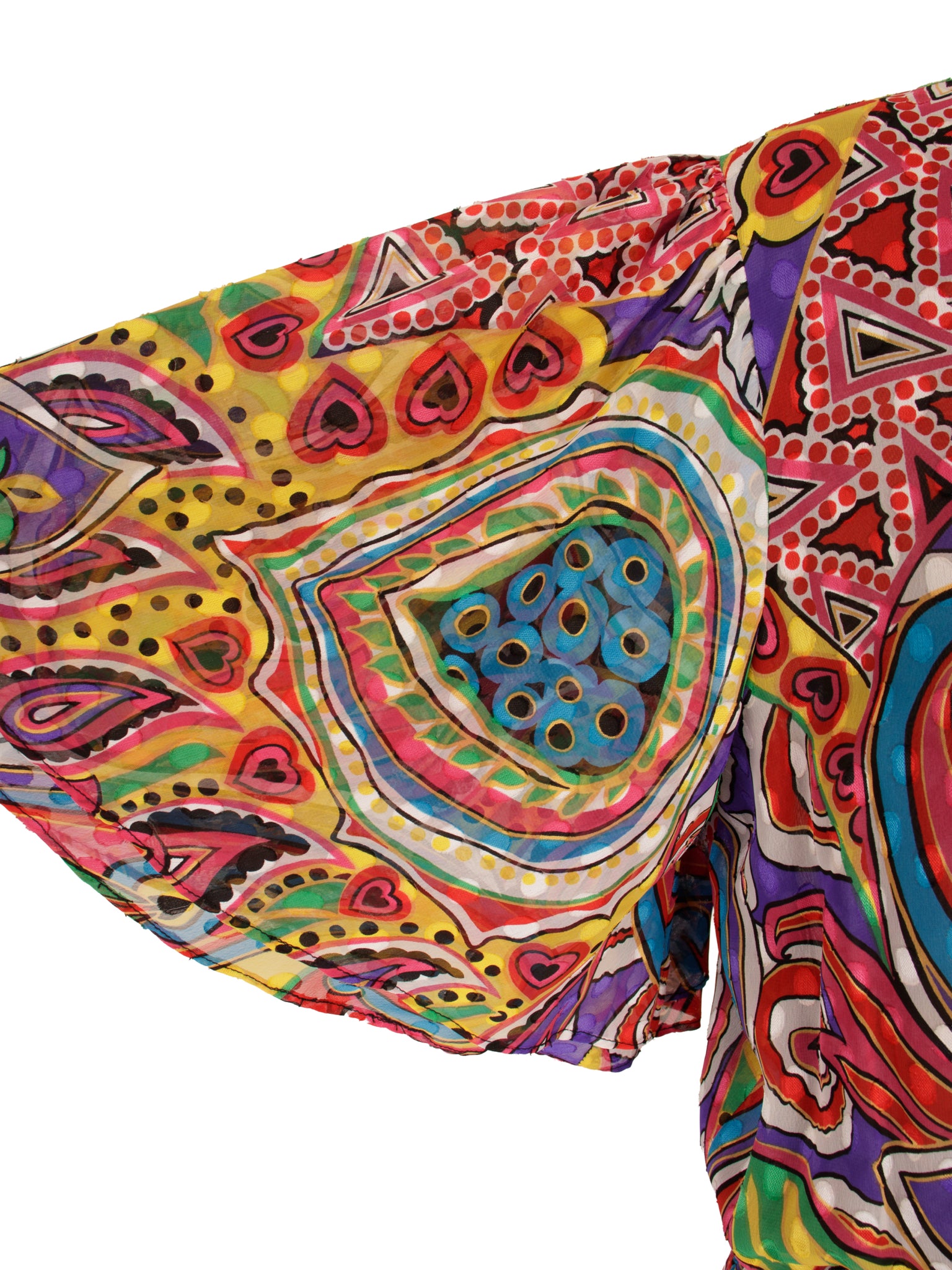 Diane Freis Georgette Abstract Paisley Print Dress