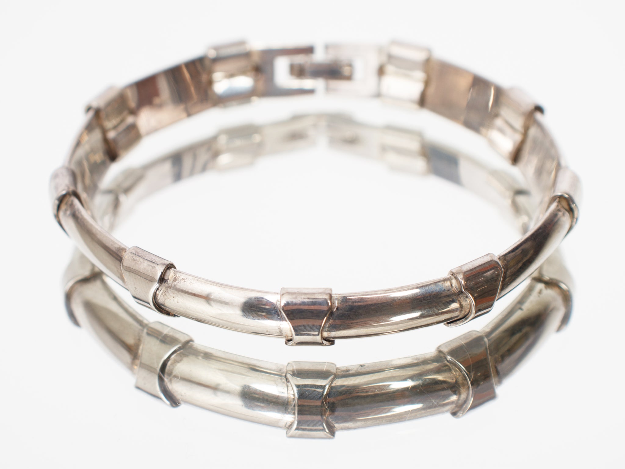 Modernist 725 Silver Bamboo Chain Bracelet